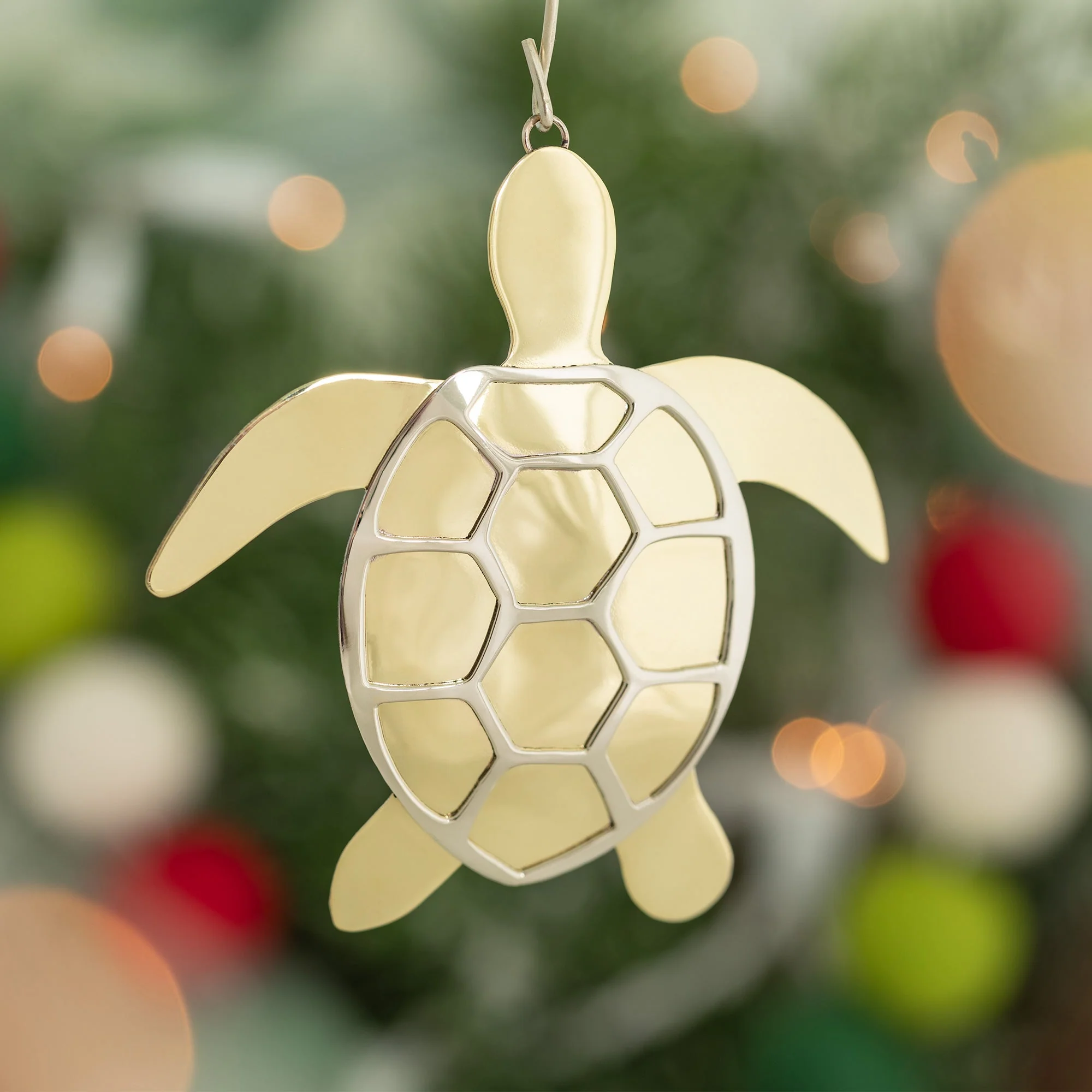 Sea Turtle Mixed Metal Ornament - Image 4