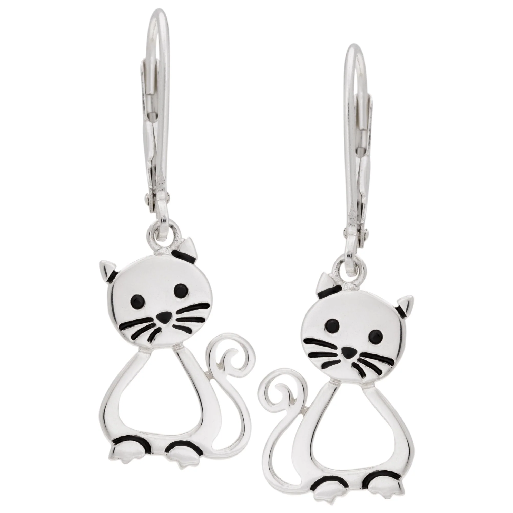 Sitting Kitty Sterling Earrings - Image 2