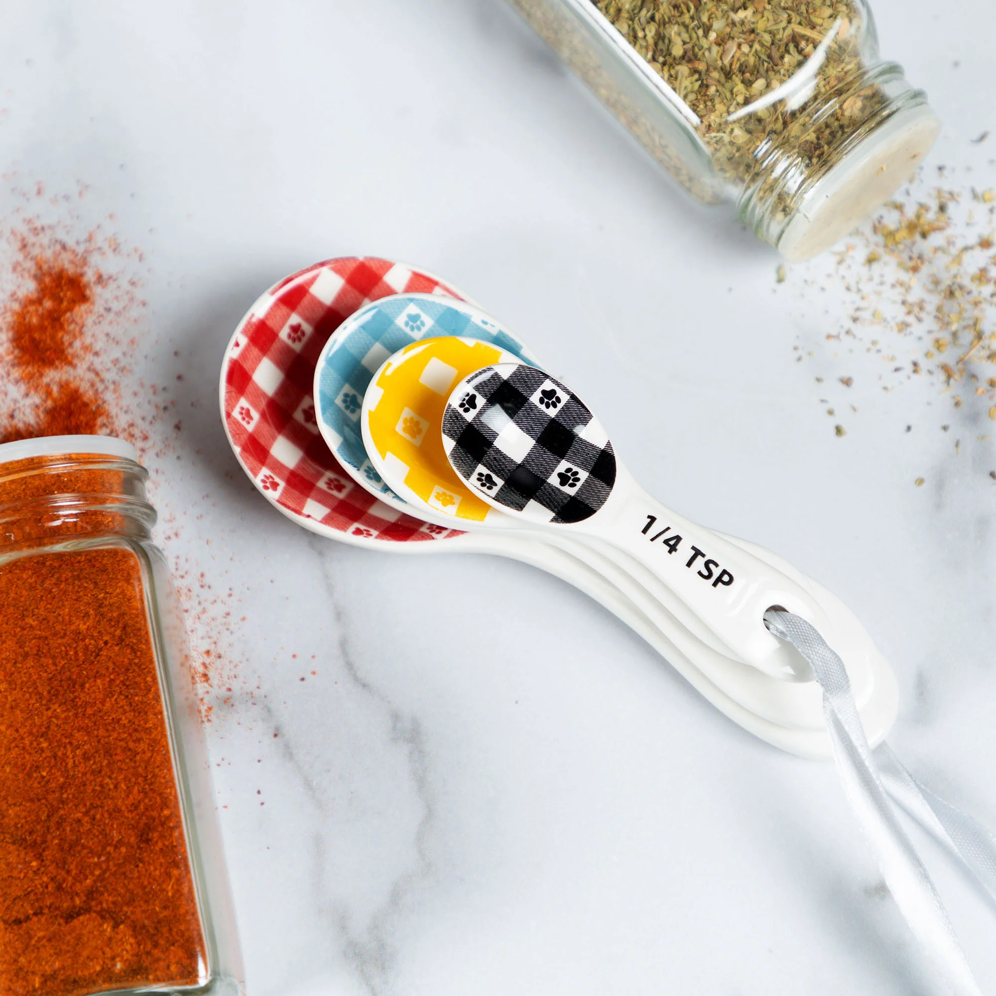Gingham Paws Measuring Spoon Set - Image 2