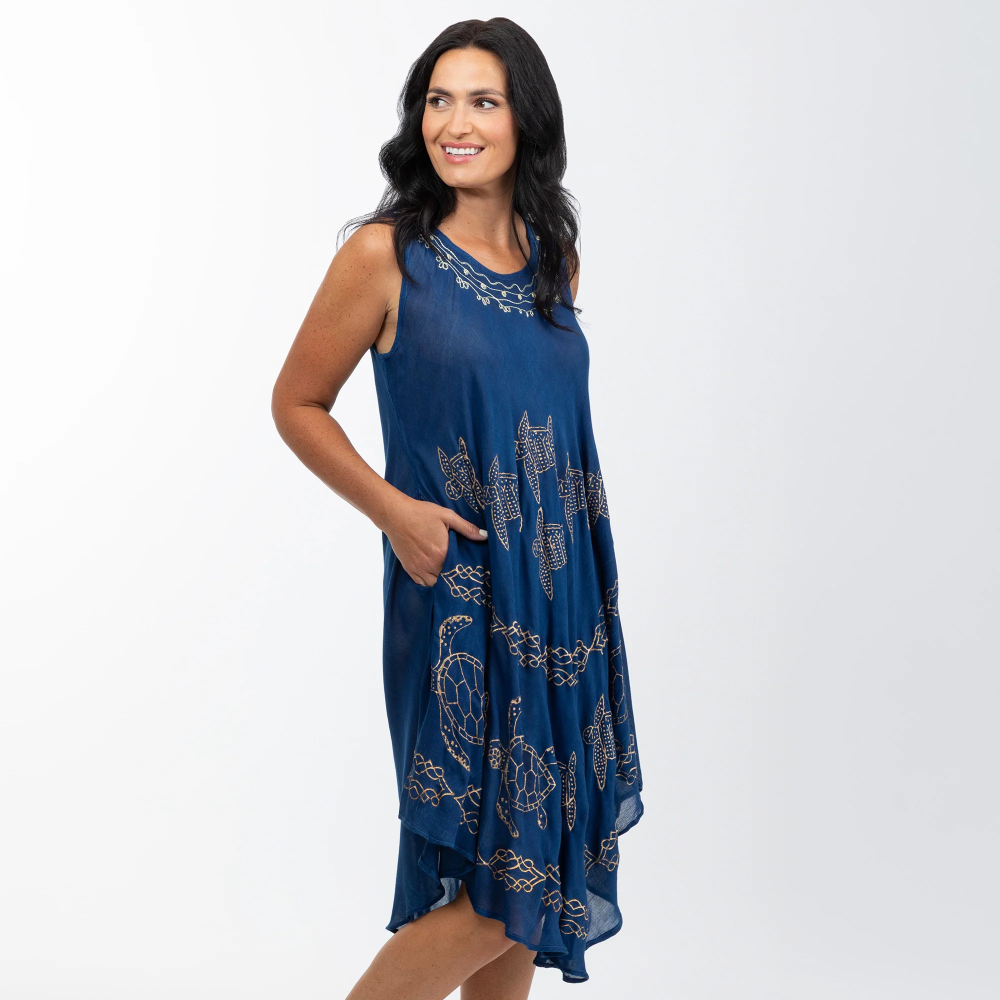 Golden Turtles Sleeveless Dress - Image 9