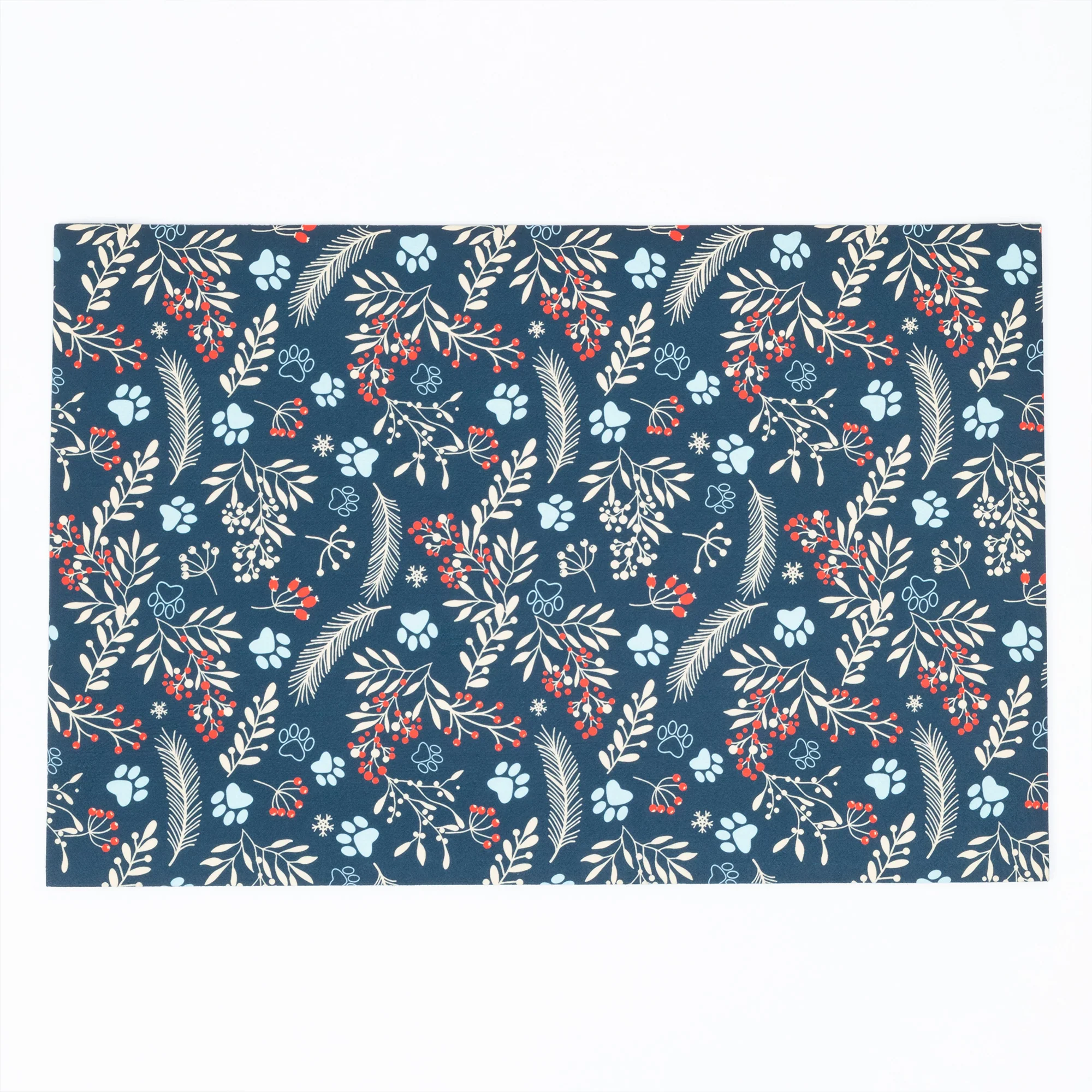 Winter Sprigs & Paws Indoor Outdoor Mat - Image 2