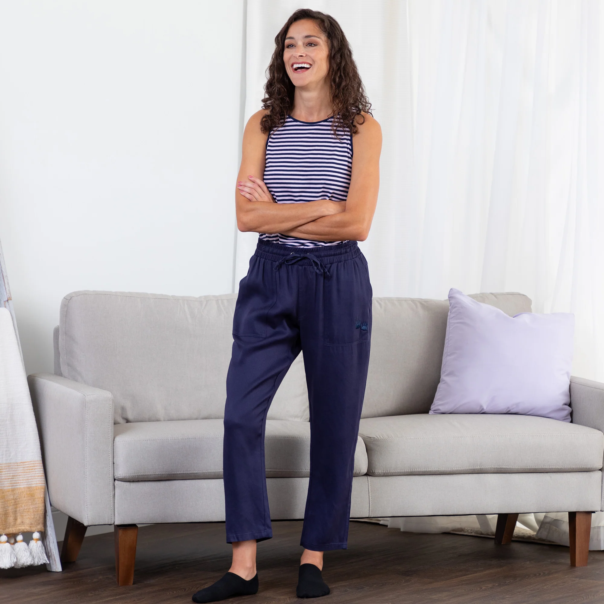 Paw Print Lightweight Ankle Pants - Image 7