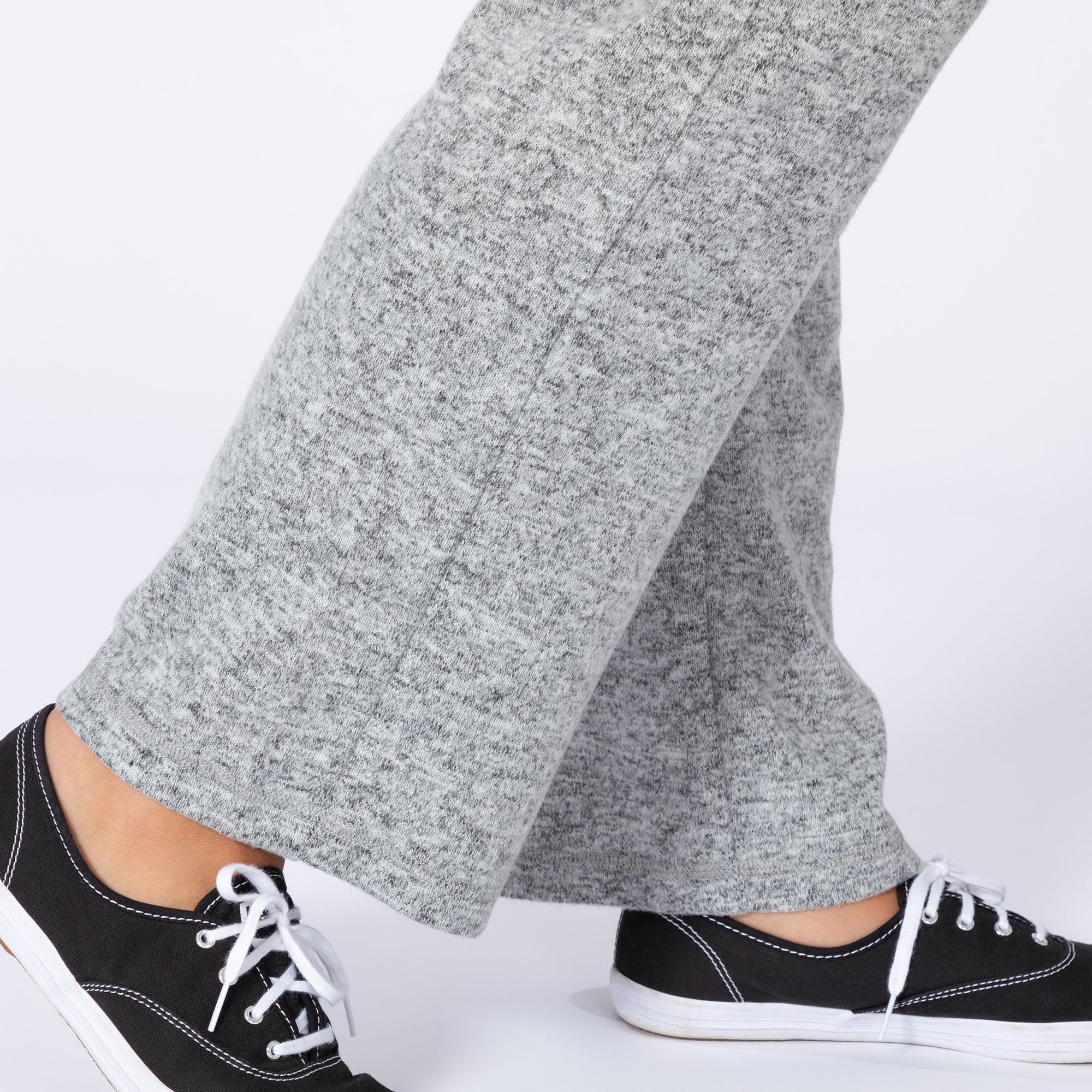 Heather Gray Paw Print Drawstring Knit Pants - Image 6