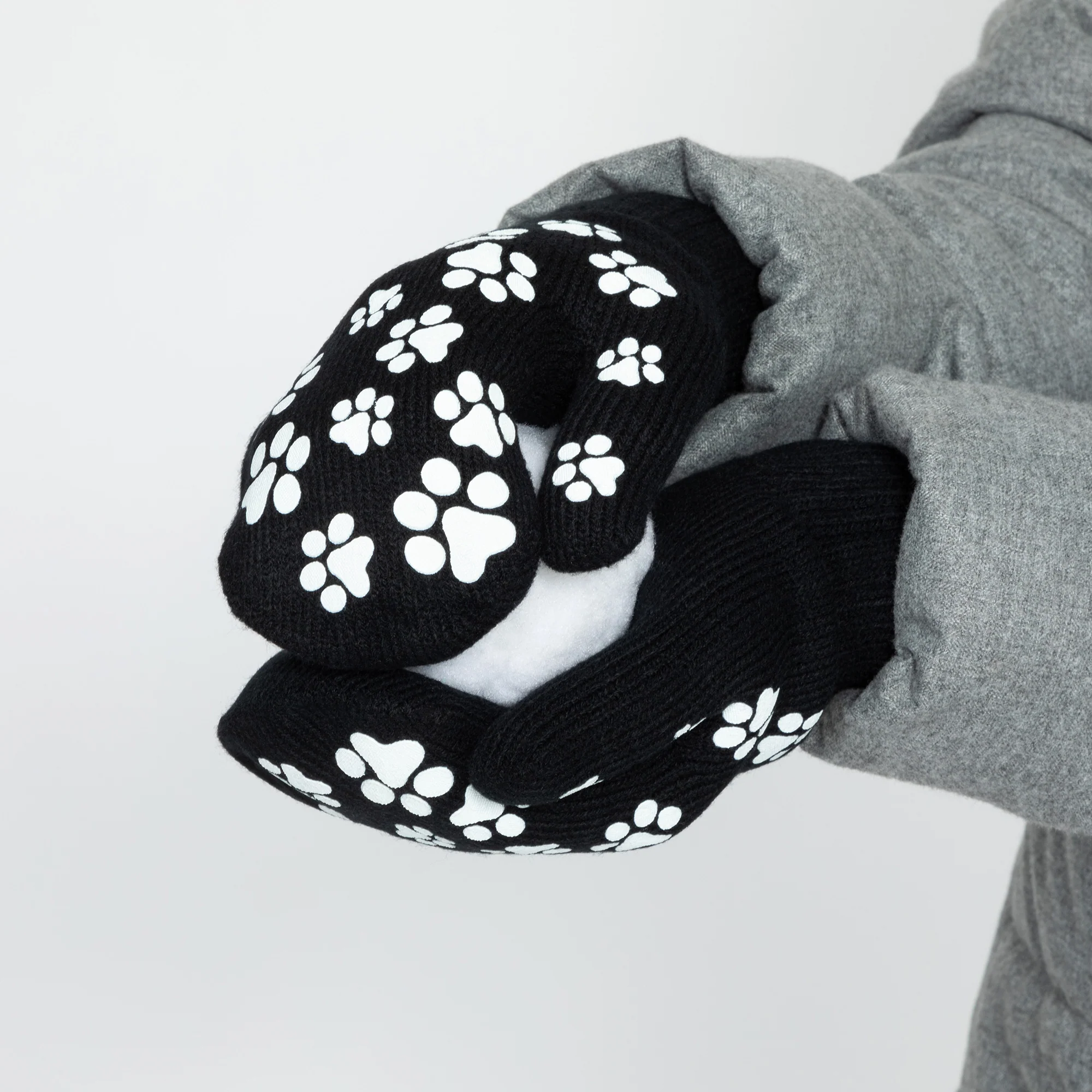 Pretty Paw Print Fleece-Lined Mittens - Image 13