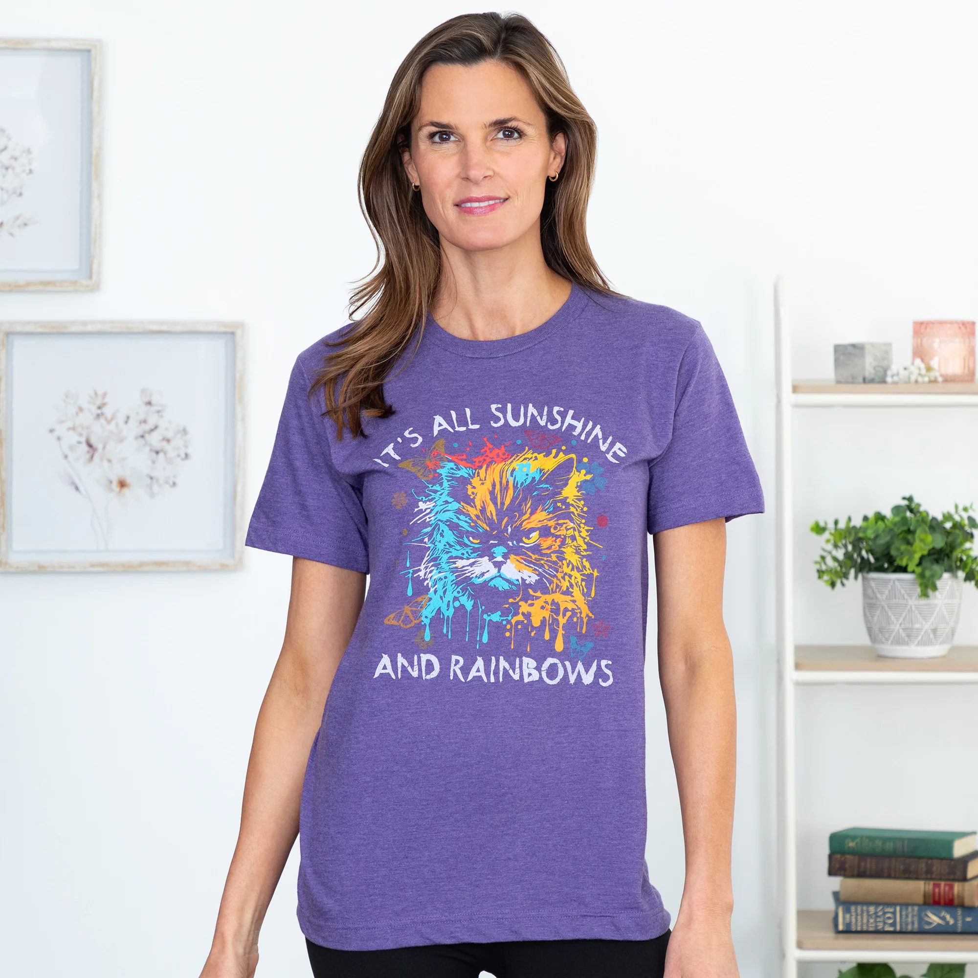 It's All Sunshine And Rainbows Cat T-Shirt - Image 5