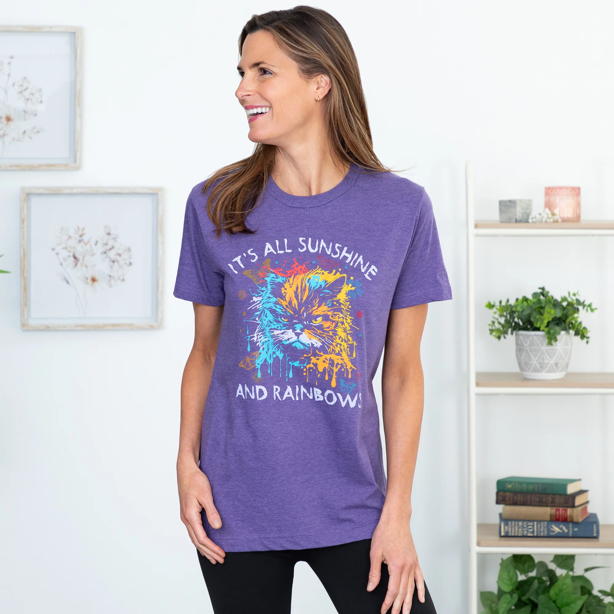 It's All Sunshine And Rainbows Cat T-Shirt - Image 7