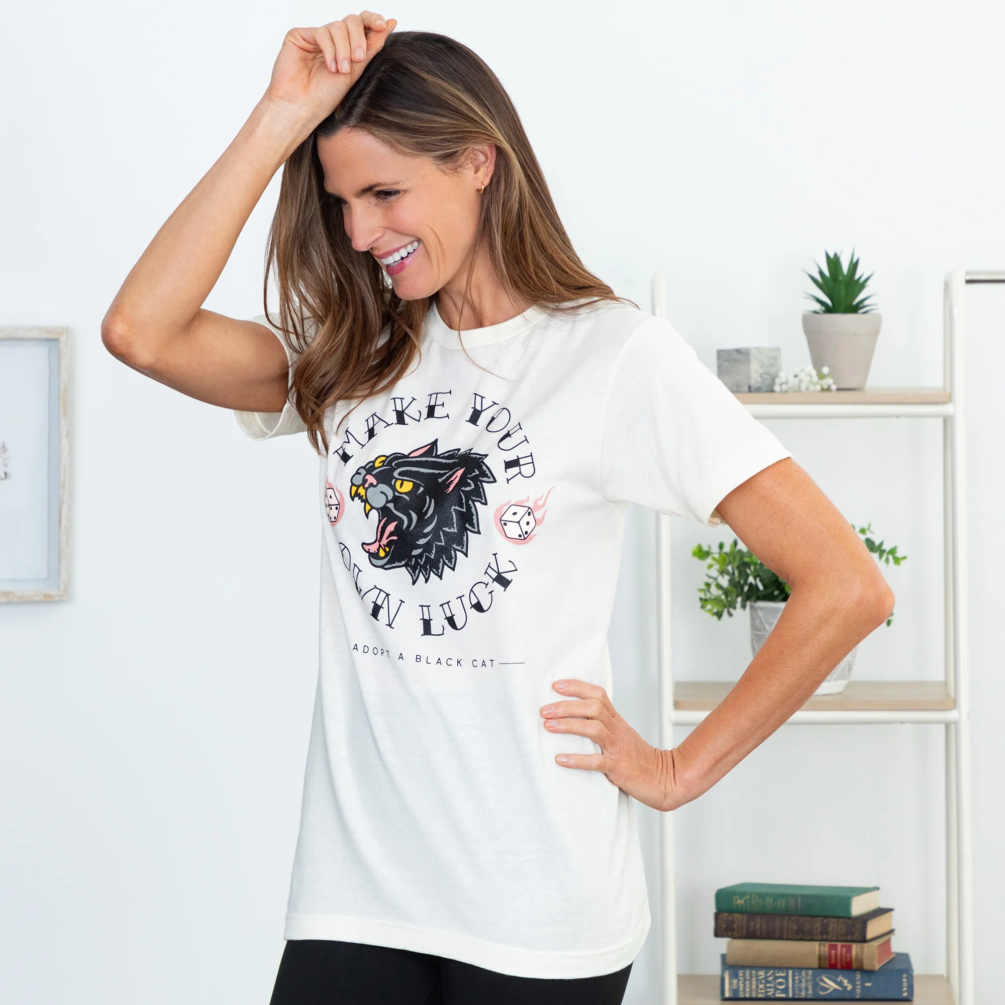 Lucky Black Cat T-Shirt - Image 3