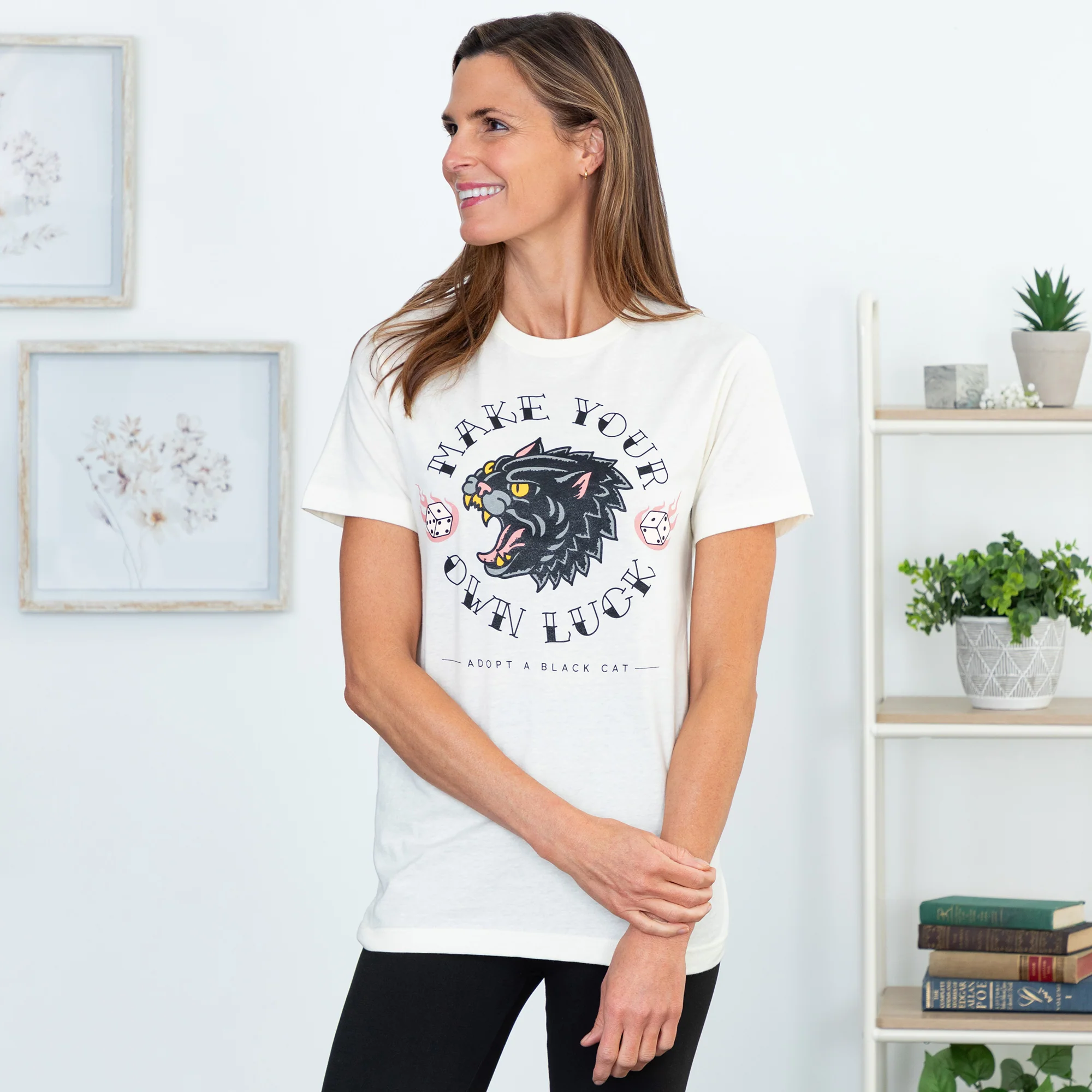 Lucky Black Cat T-Shirt - Image 4