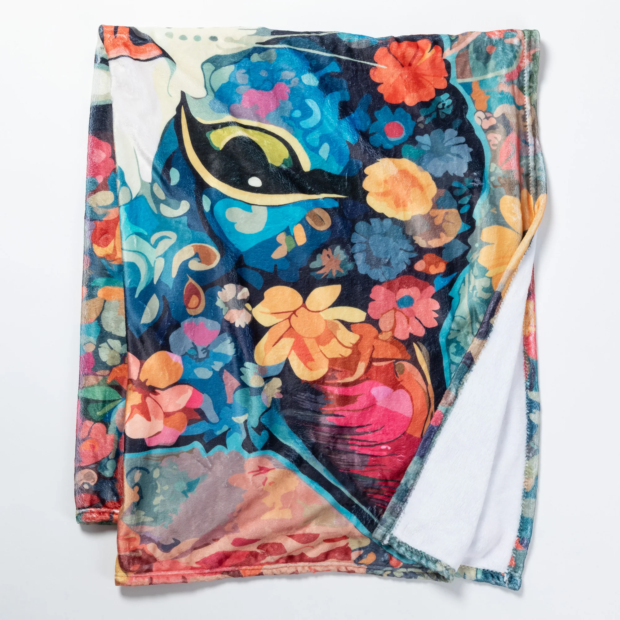 Hippie Cat Throw Blanket - Image 7