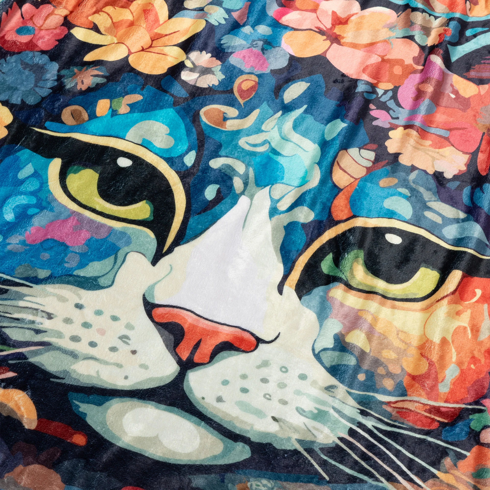 Hippie Cat Throw Blanket - Image 8