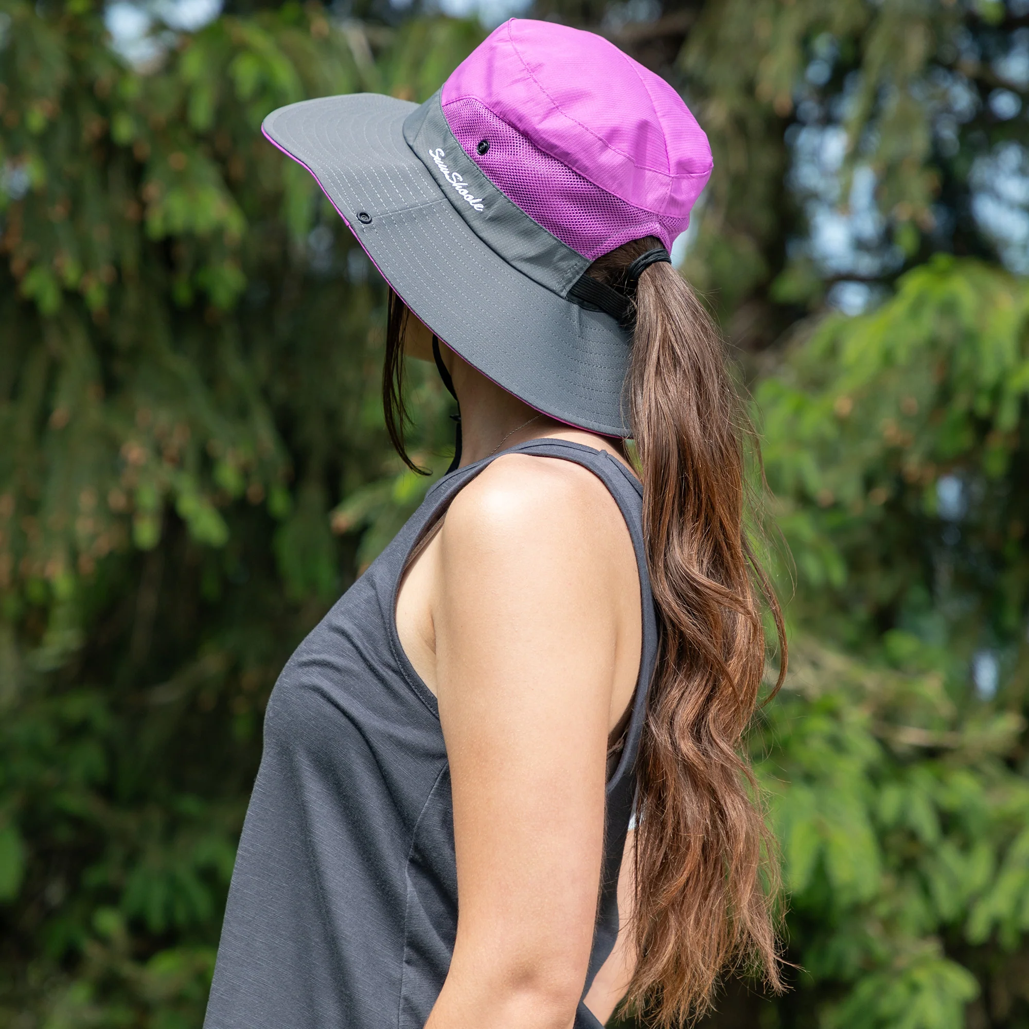 Breathable Sun Hat With Ponytail Hole - Image 4