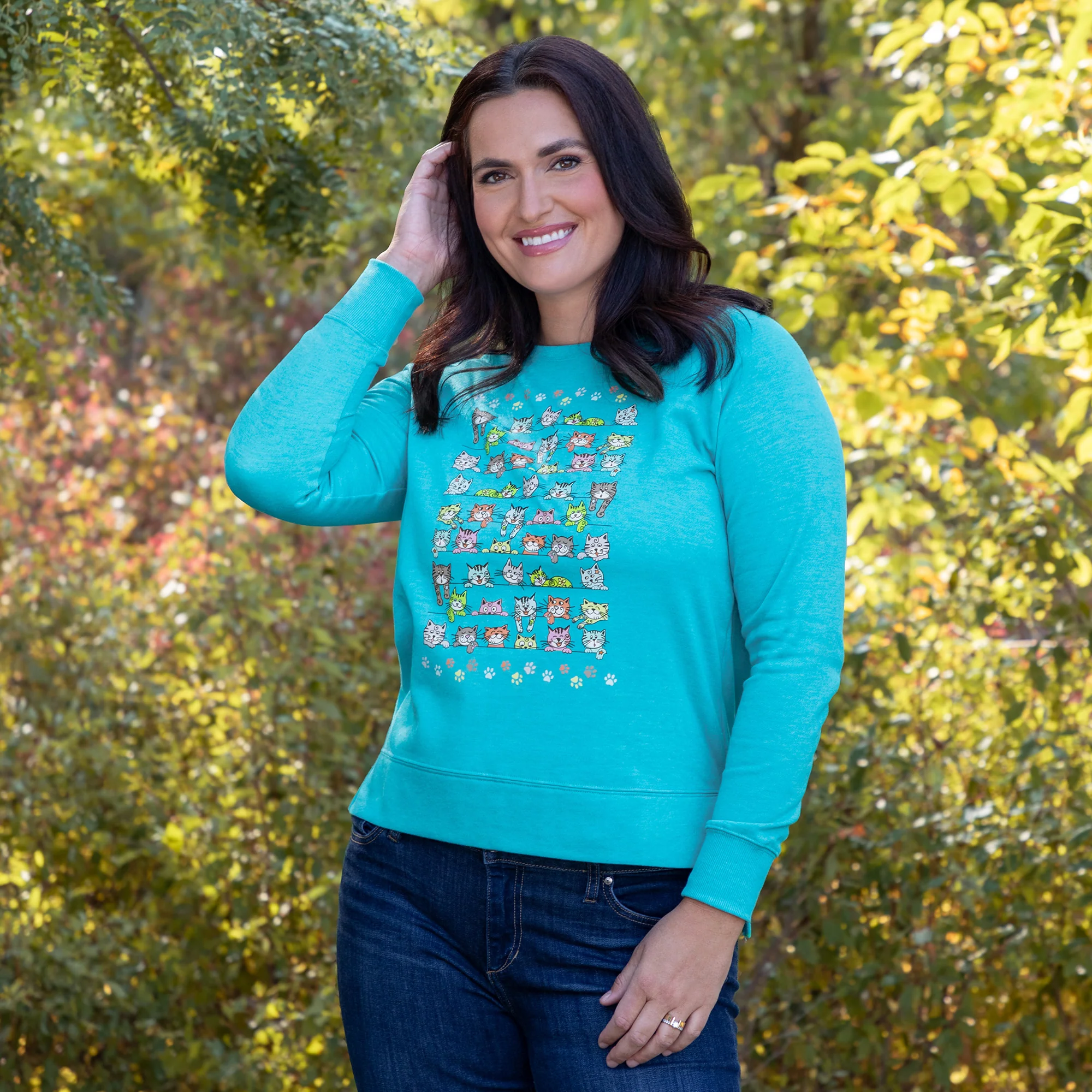 Peeping Pets Drop Tail Crewneck Sweatshirt - Image 7