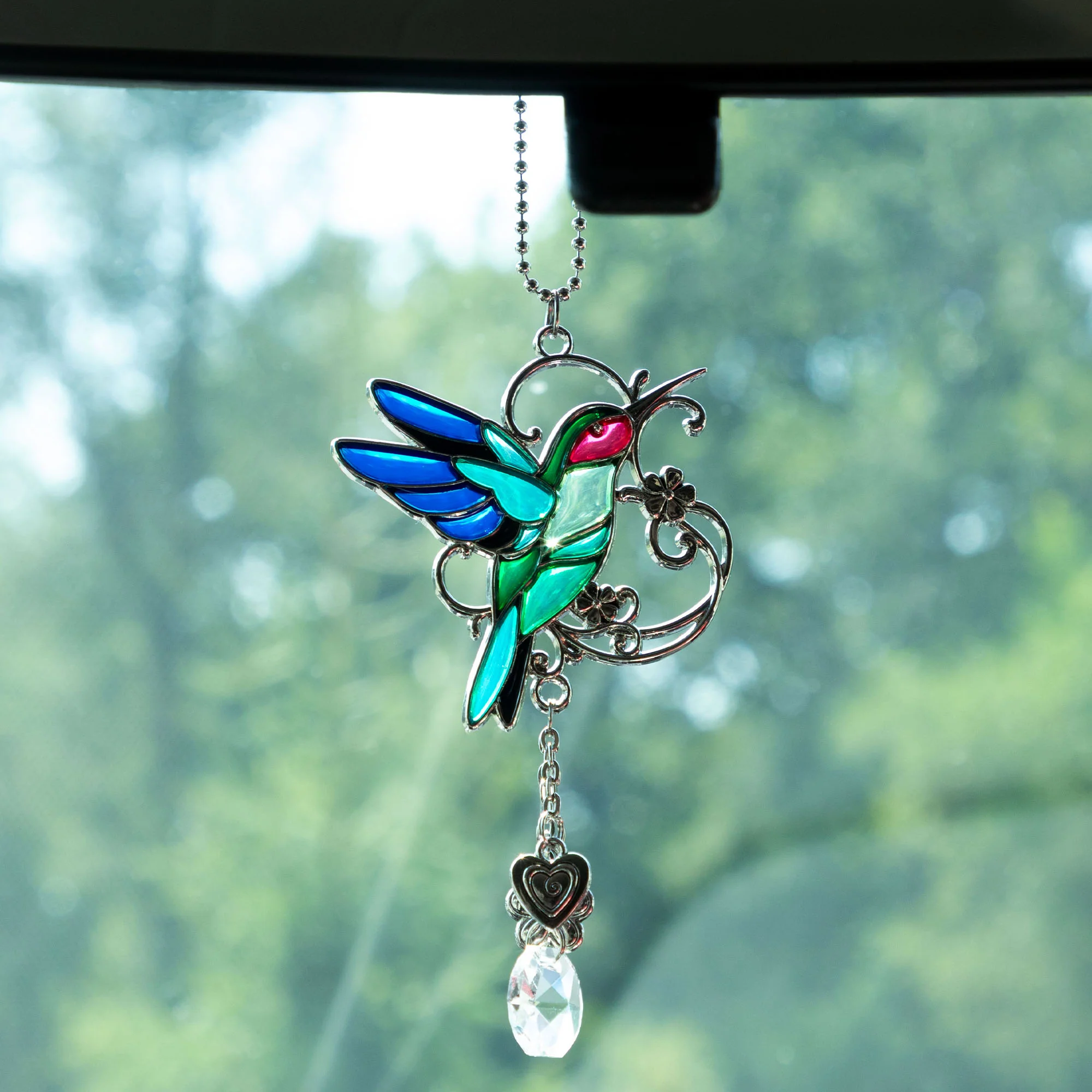 Colorful Animal Sun Catcher Faux Stained Glass Car Charm Decoration - Image 10