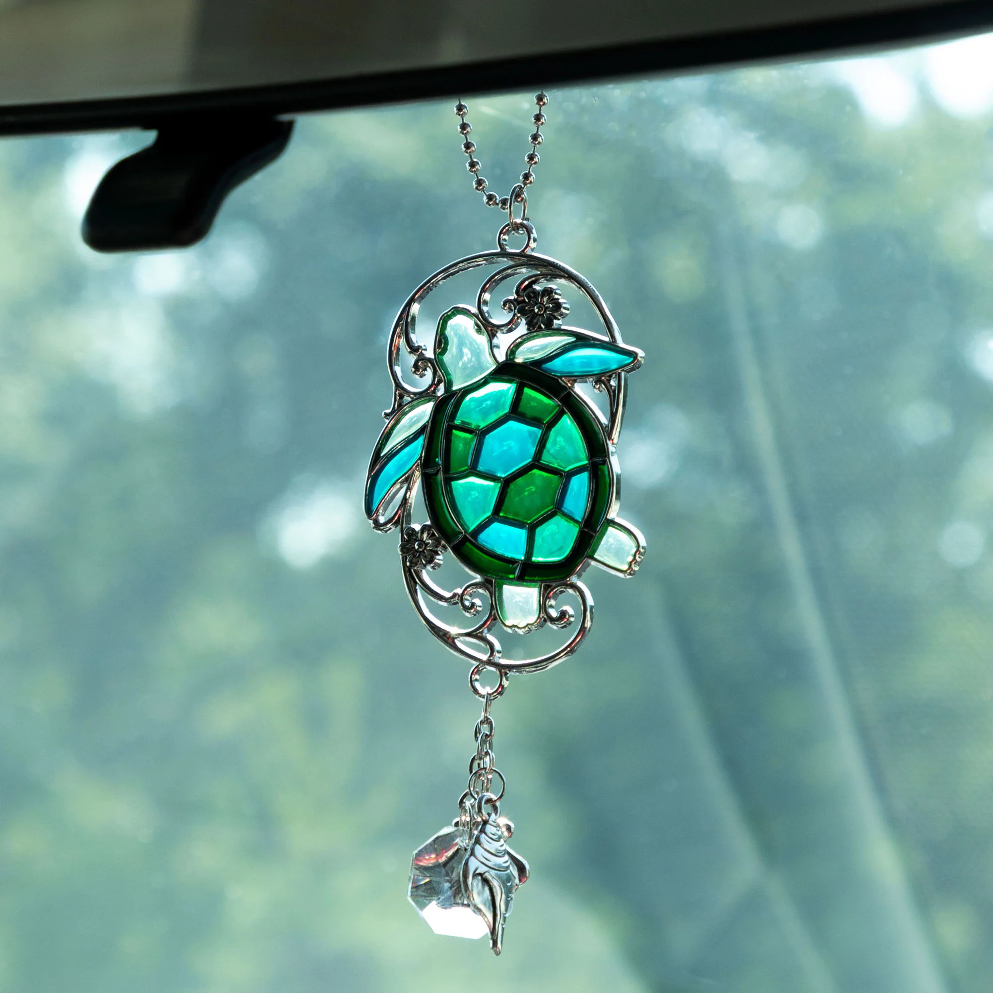 Colorful Animal Sun Catcher Faux Stained Glass Car Charm Decoration - Image 14