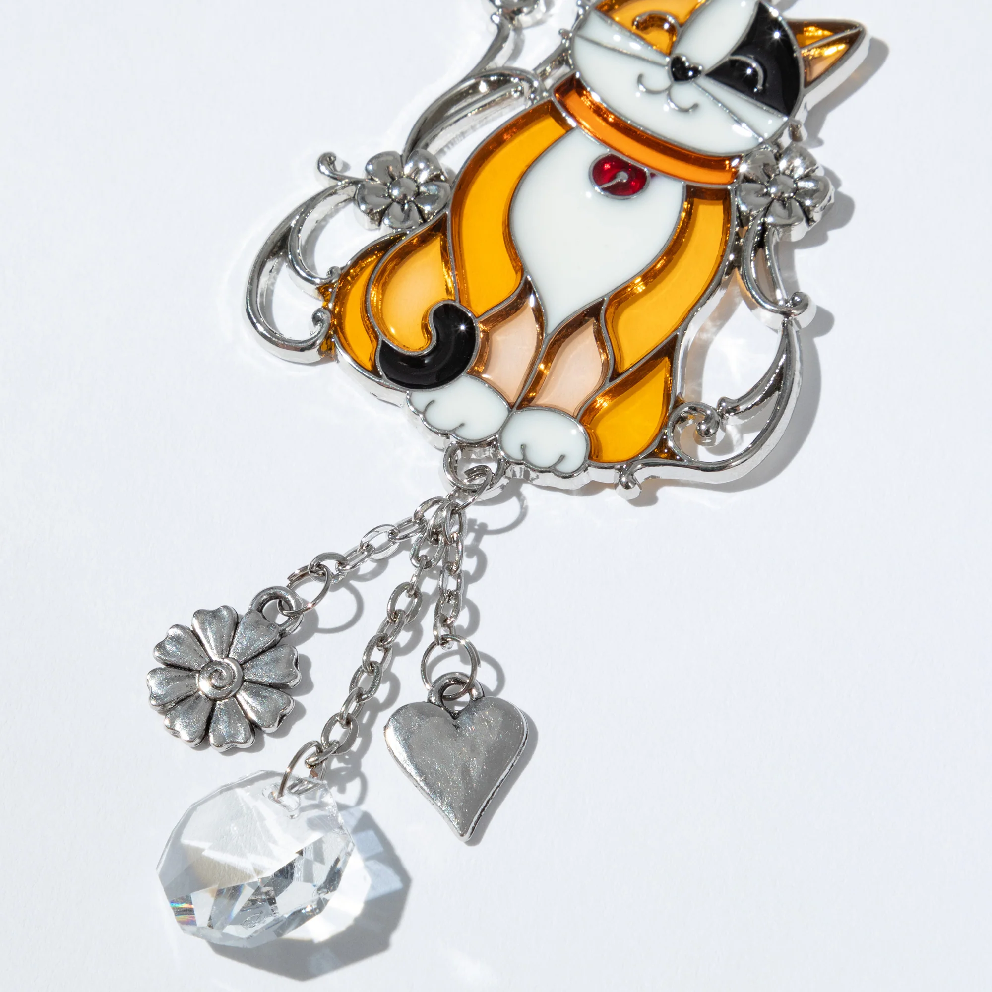 Colorful Animal Sun Catcher Faux Stained Glass Car Charm Decoration - Image 4
