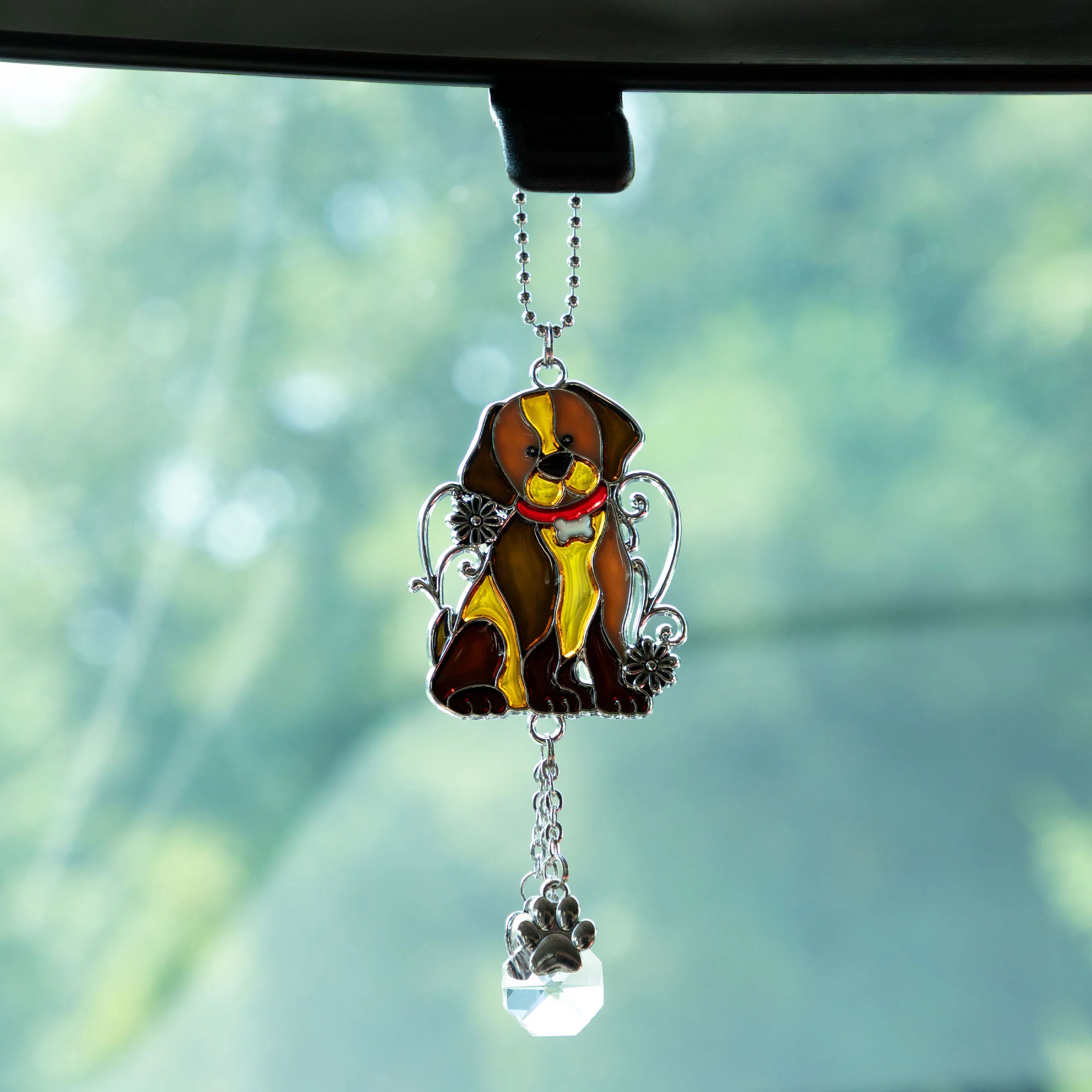 Colorful Animal Sun Catcher Faux Stained Glass Car Charm Decoration - Image 6