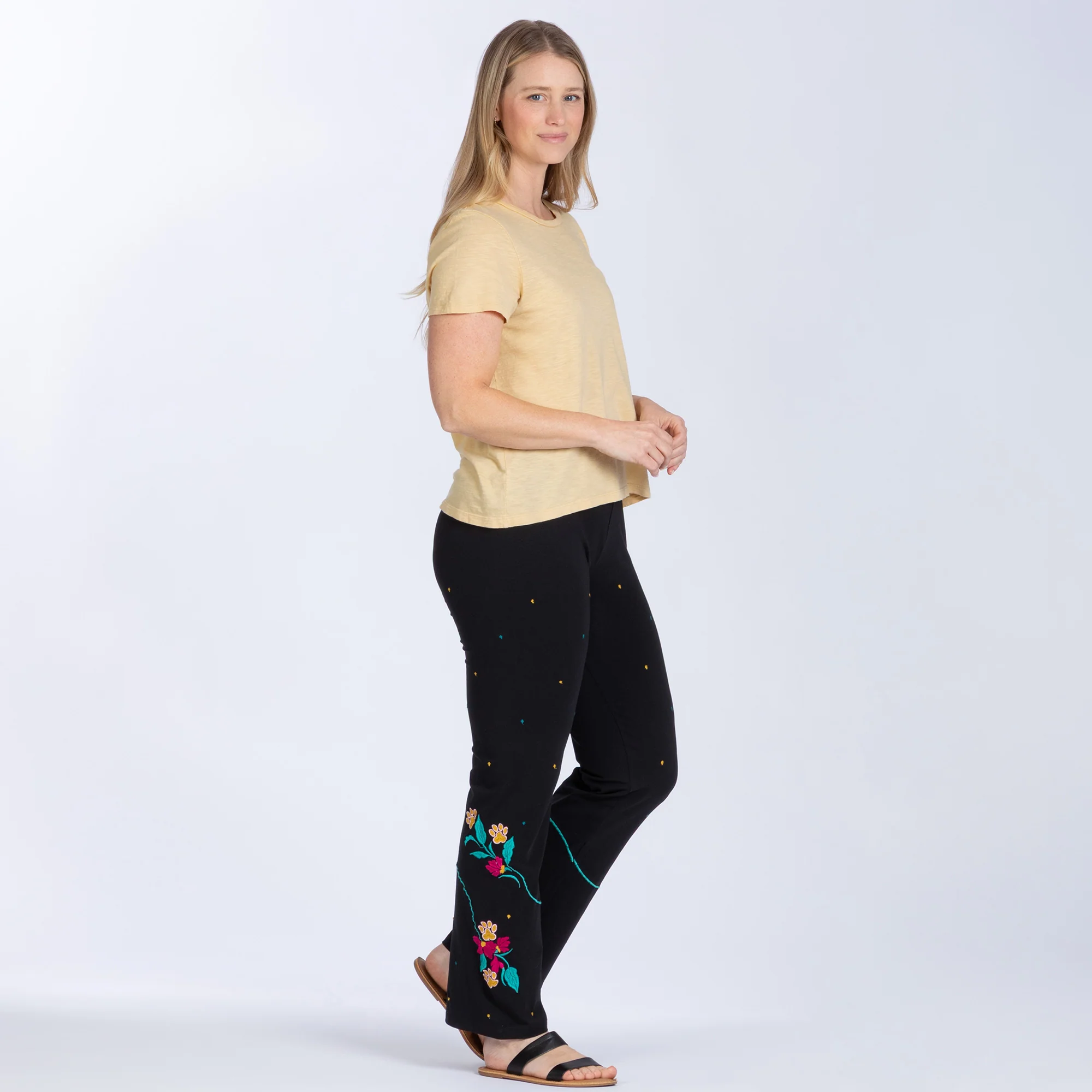 Embroidered Soft Stretch Pants - Image 16