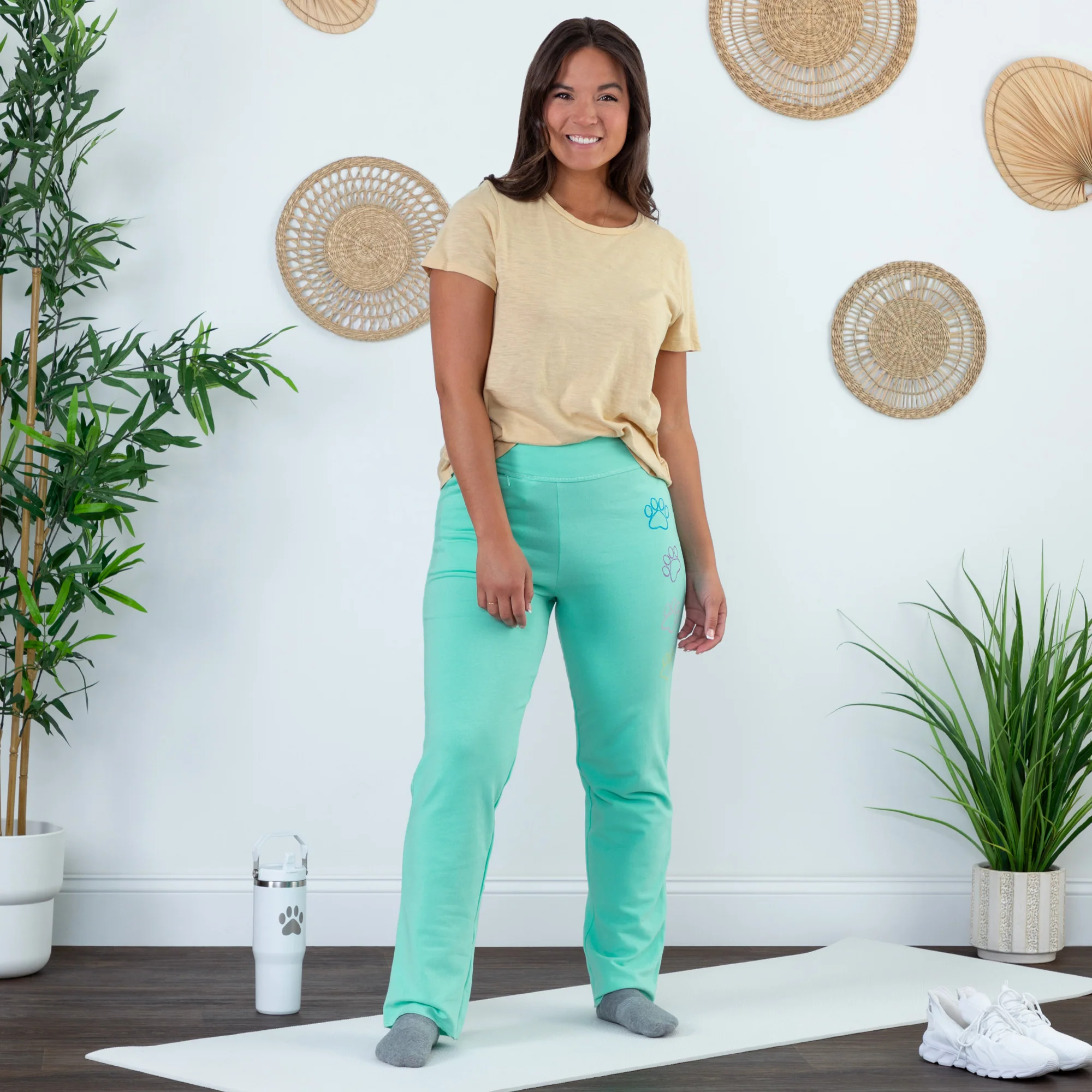 Walking Paw Yoga Pants with Zipper Pocket - Image 5