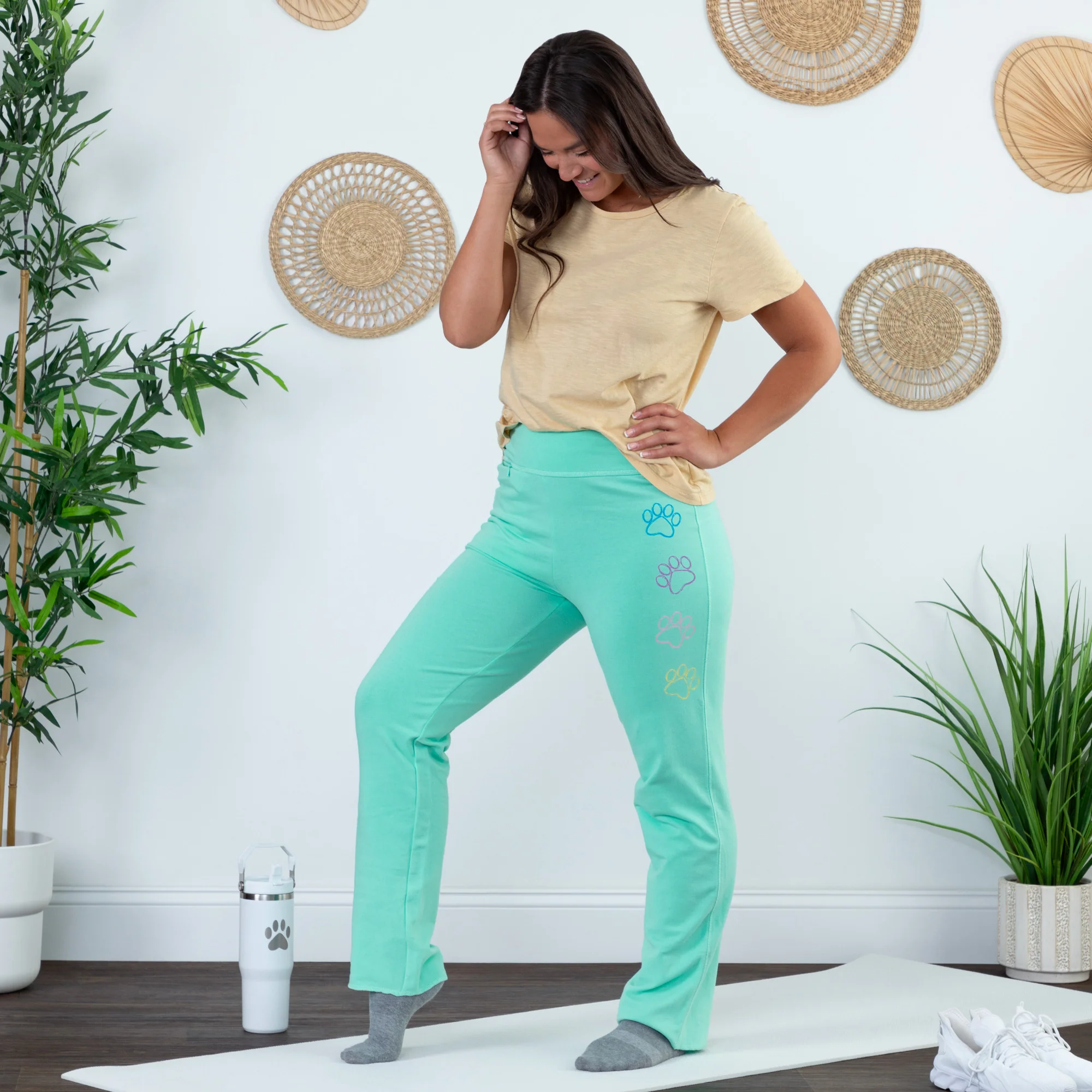Walking Paw Yoga Pants with Zipper Pocket - Image 6