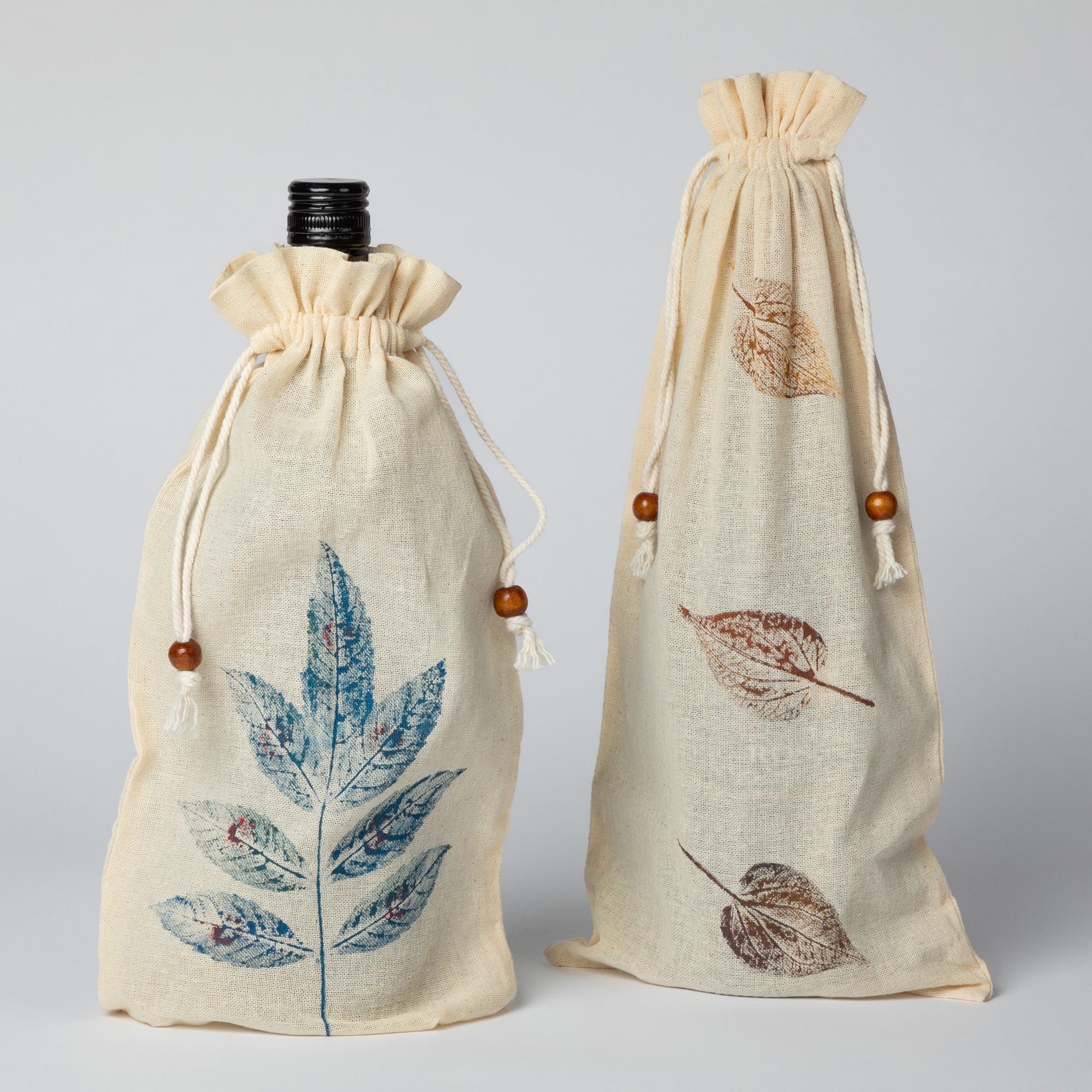 Handmade Cotton Wine Bag - Set of 2 - Image 5