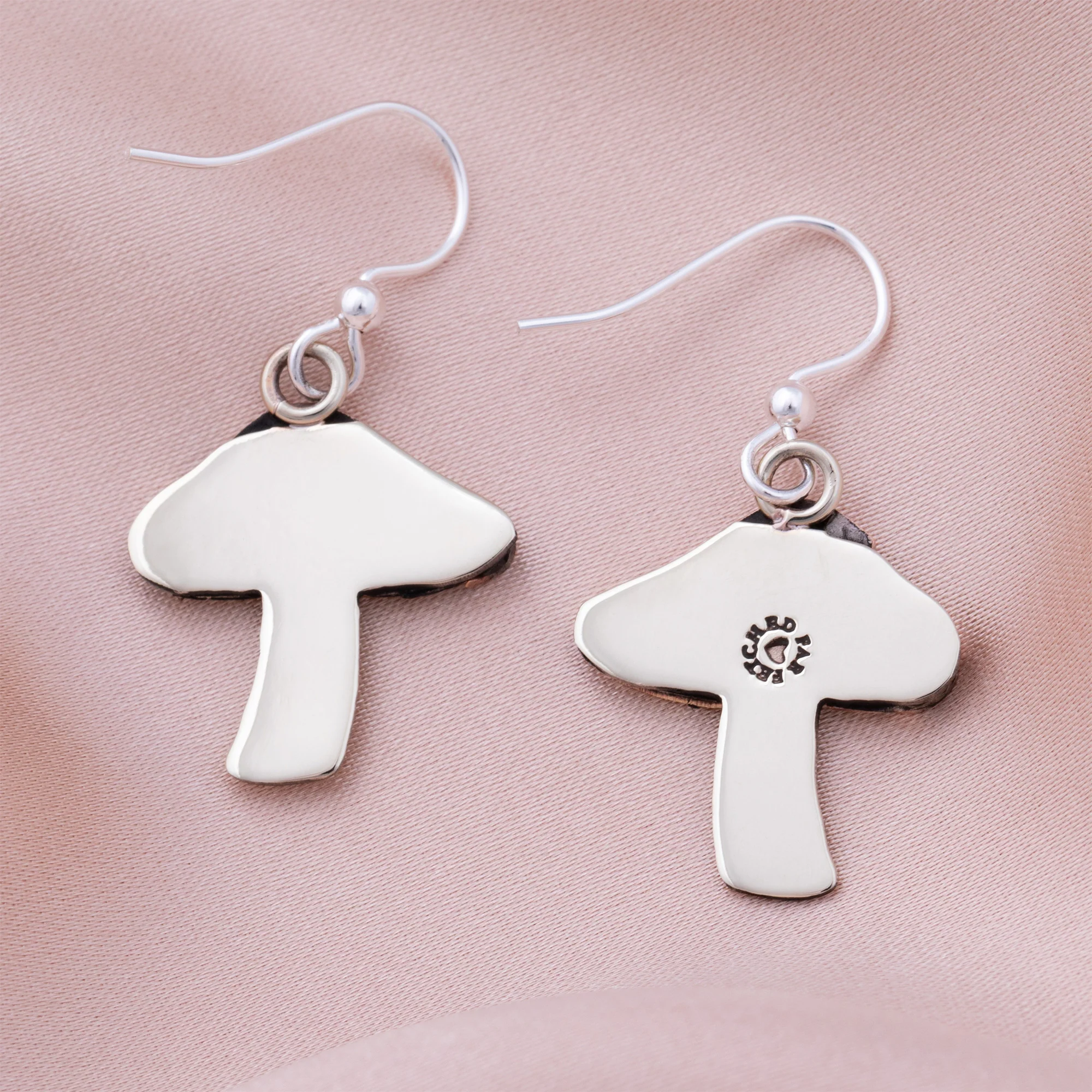 Mixed Metal Pretty Mushroom Earrings - Image 4