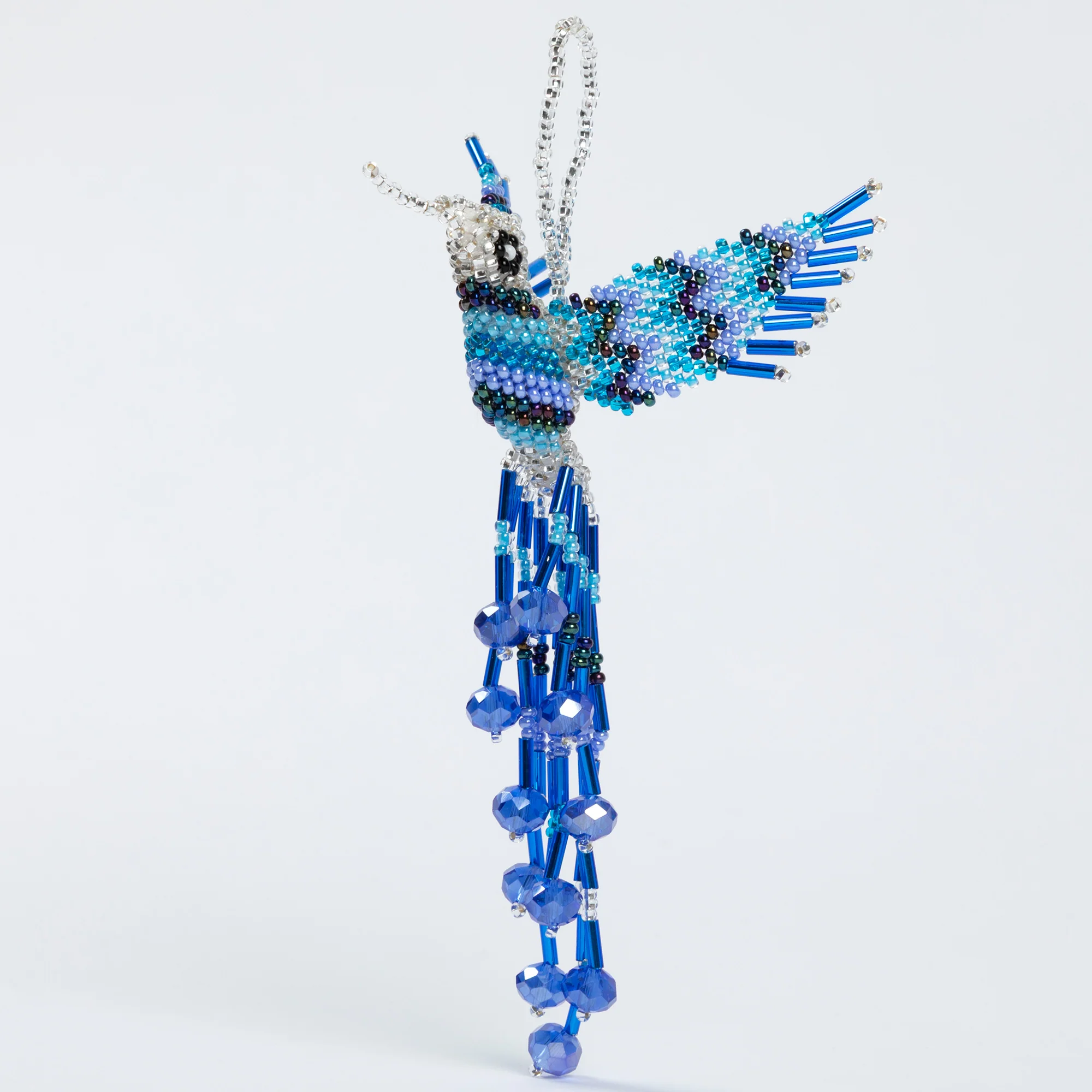Hand Beaded Guatemalan Hummingbird Ornament - Image 14