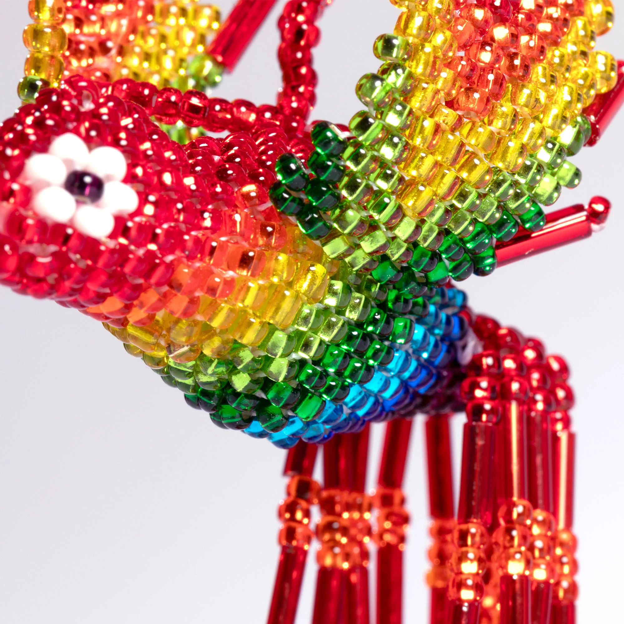 Hand Beaded Guatemalan Hummingbird Ornament - Image 3