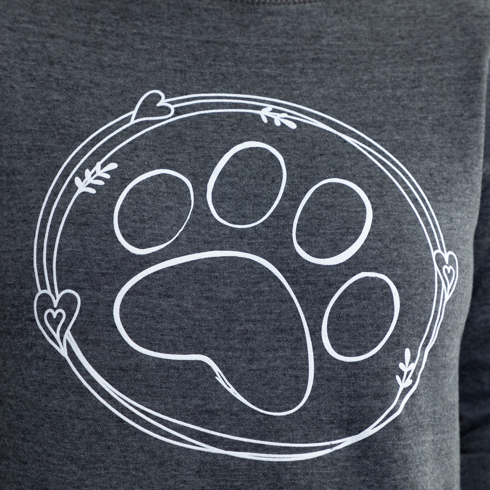 Paw & Hearts Hi-Low Burnout Crew Sweatshirt - Image 3