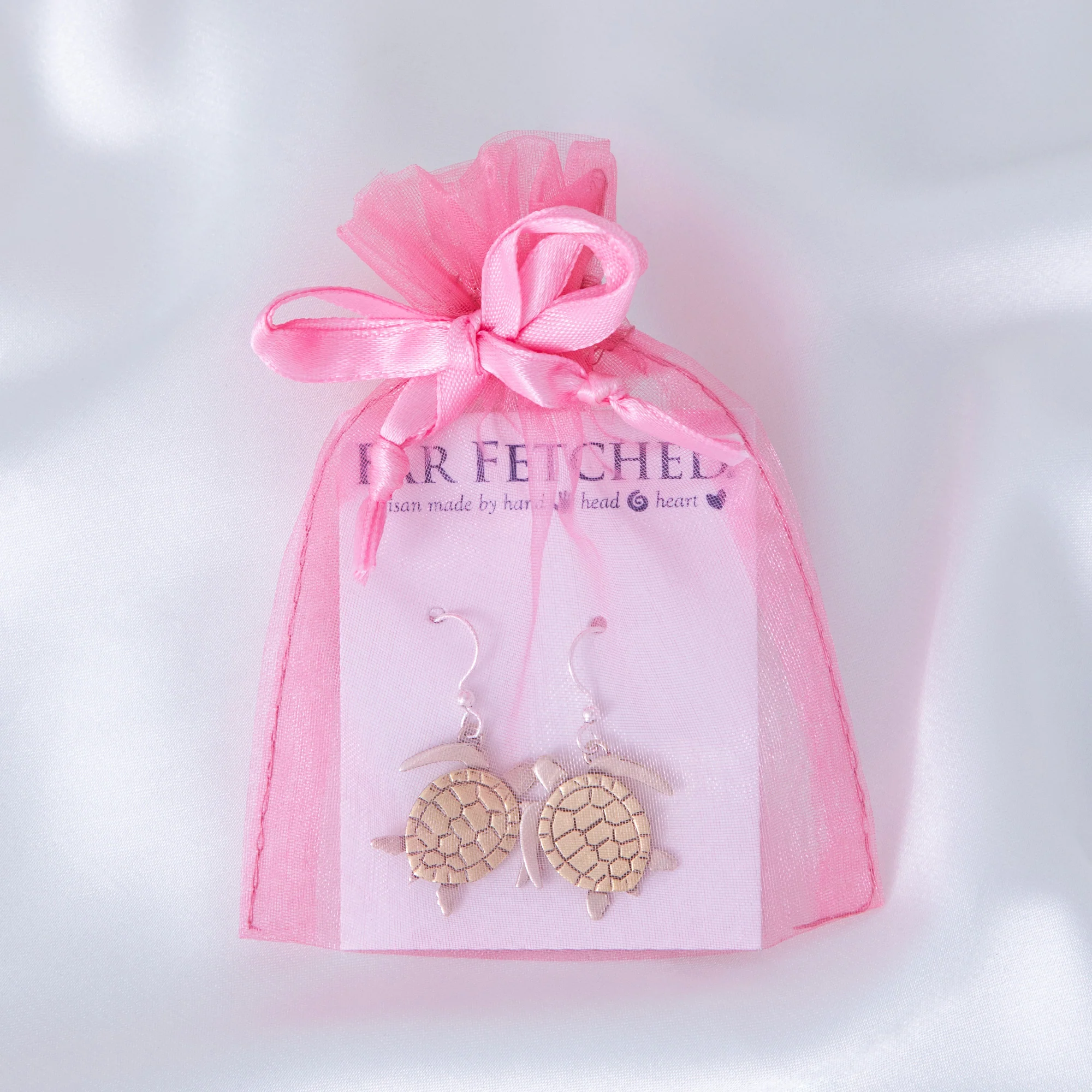 Sweet Sea Turtle Mixed Metal Earrings - Image 4