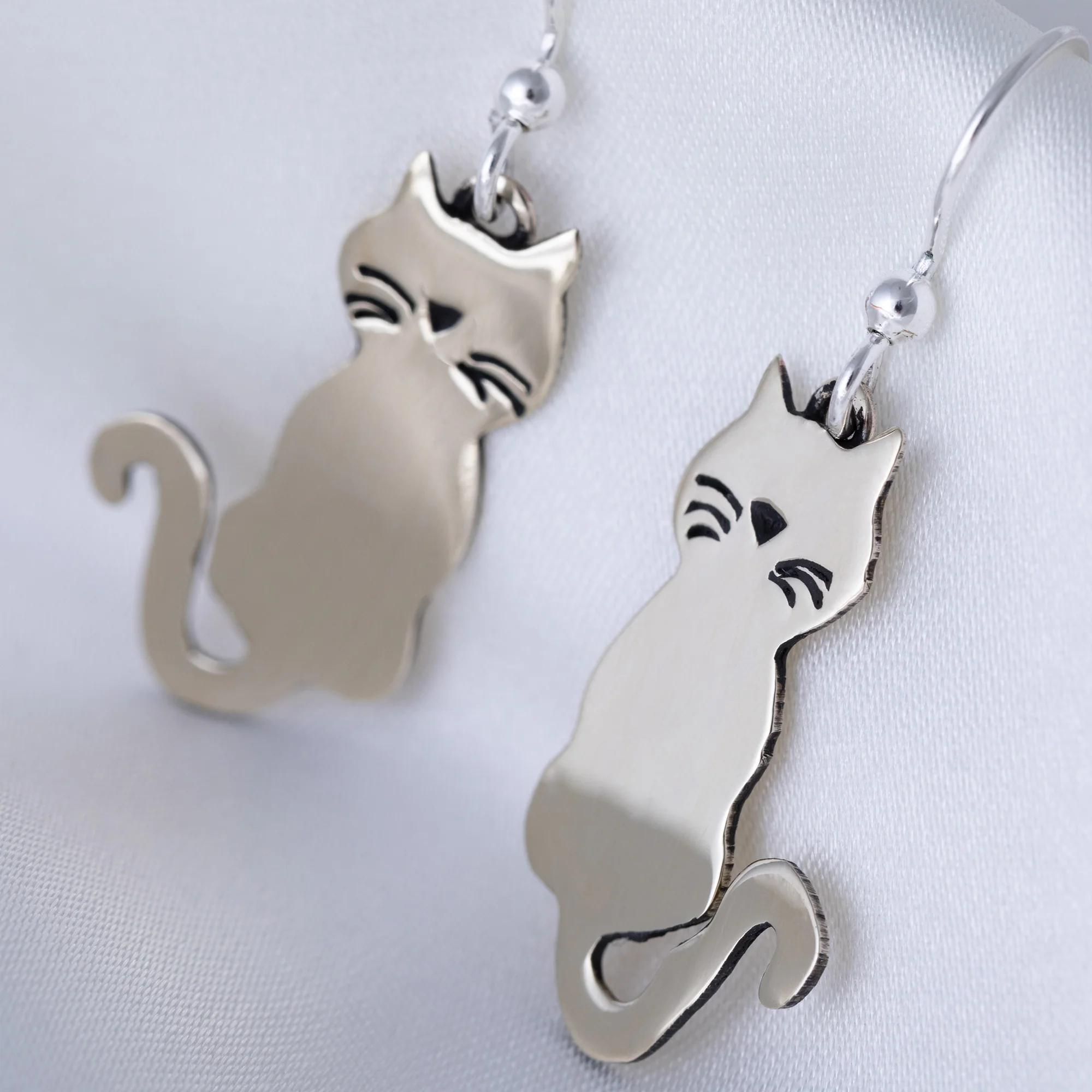 Sweet Whiskers Cat Earrings - Image 2