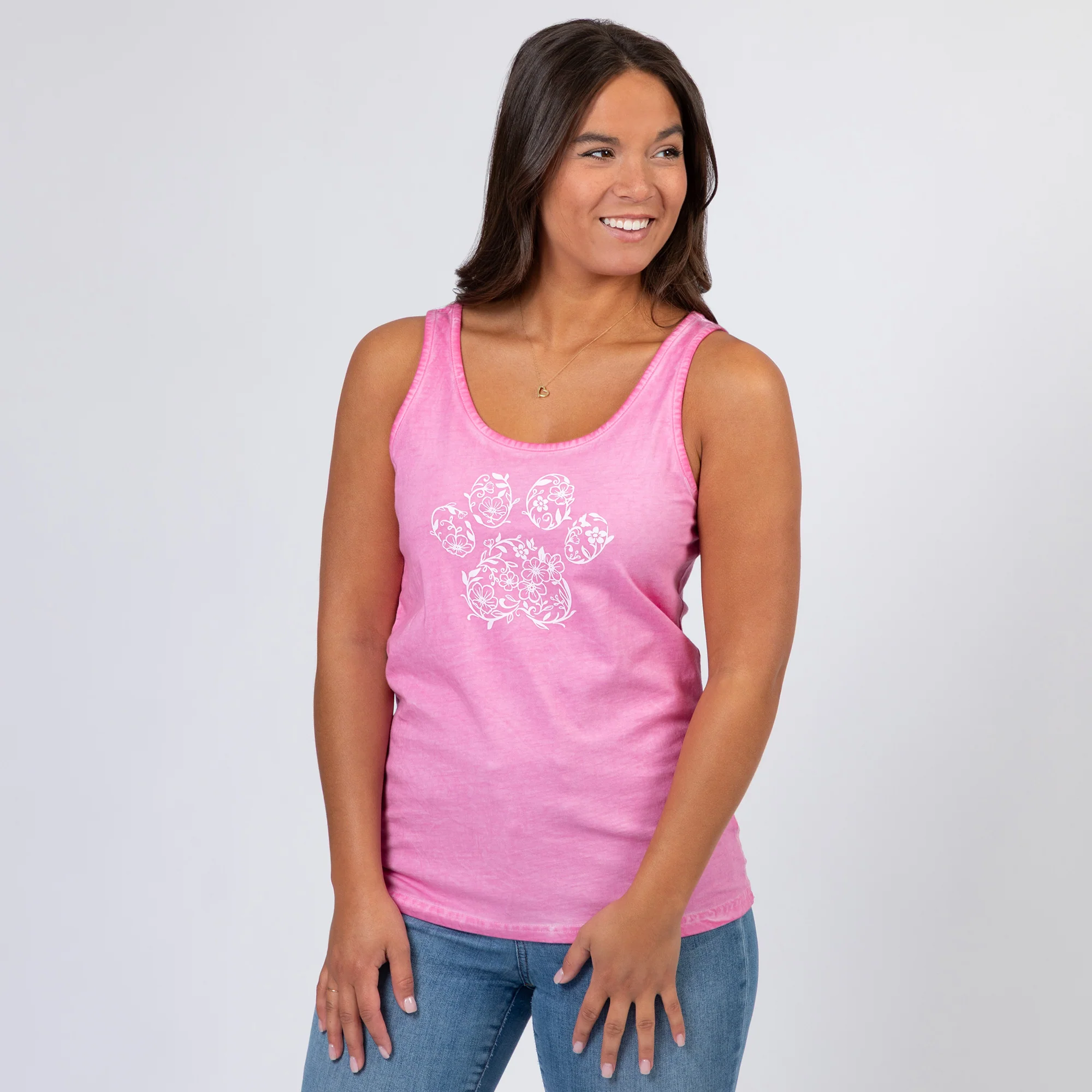 Flower Paw Vintage Acid Wash Tank Top - Image 6