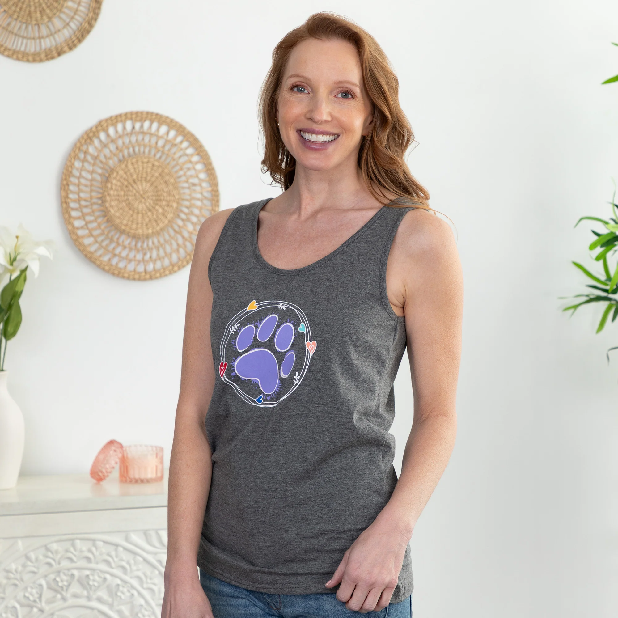 Watercolor Paw Tank Top - Image 5