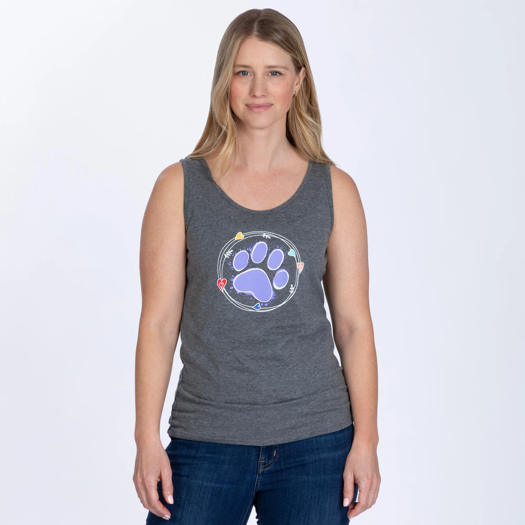 Watercolor Paw Tank Top - Image 8