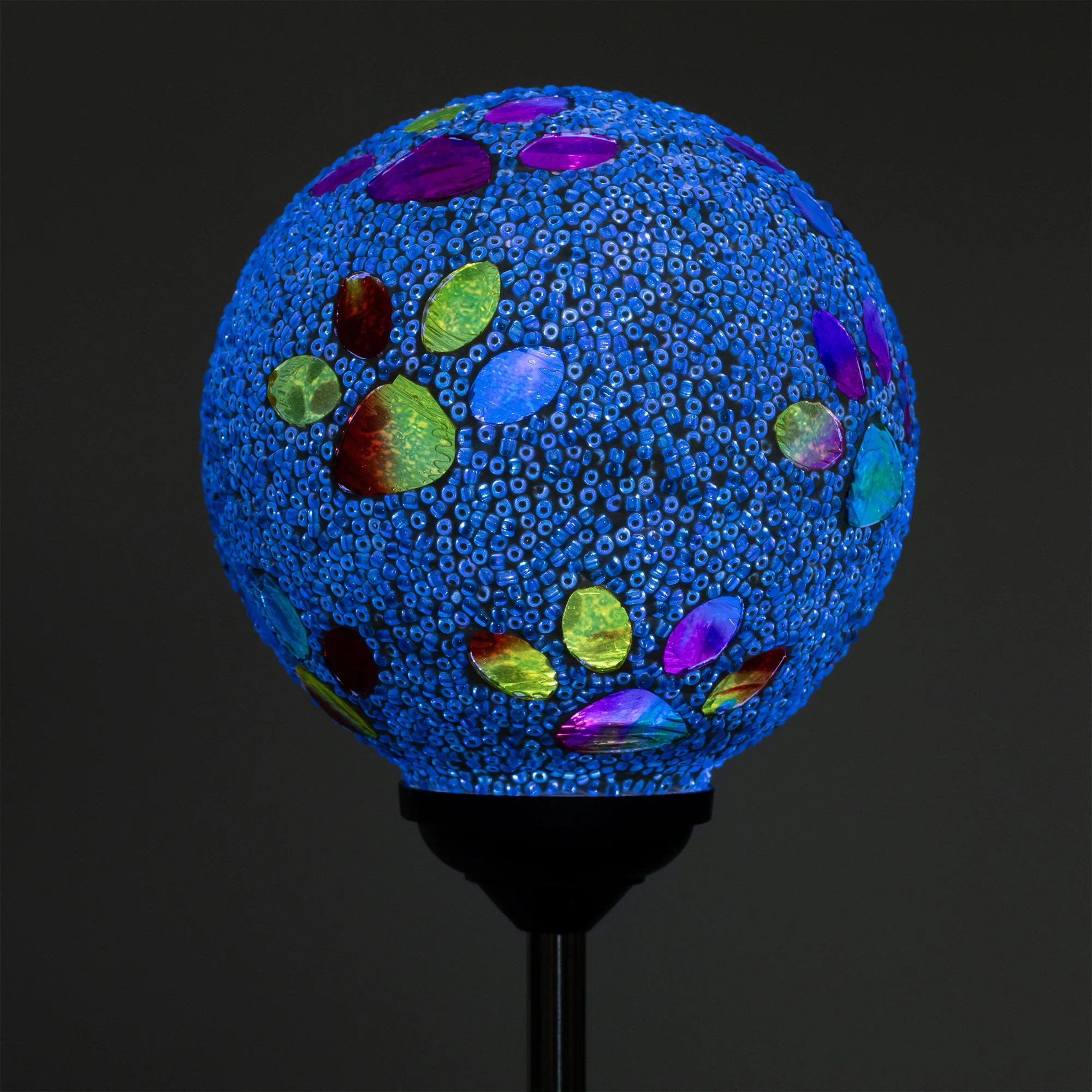 Multicolor Paws Beaded Solar Garden Stake - Image 13