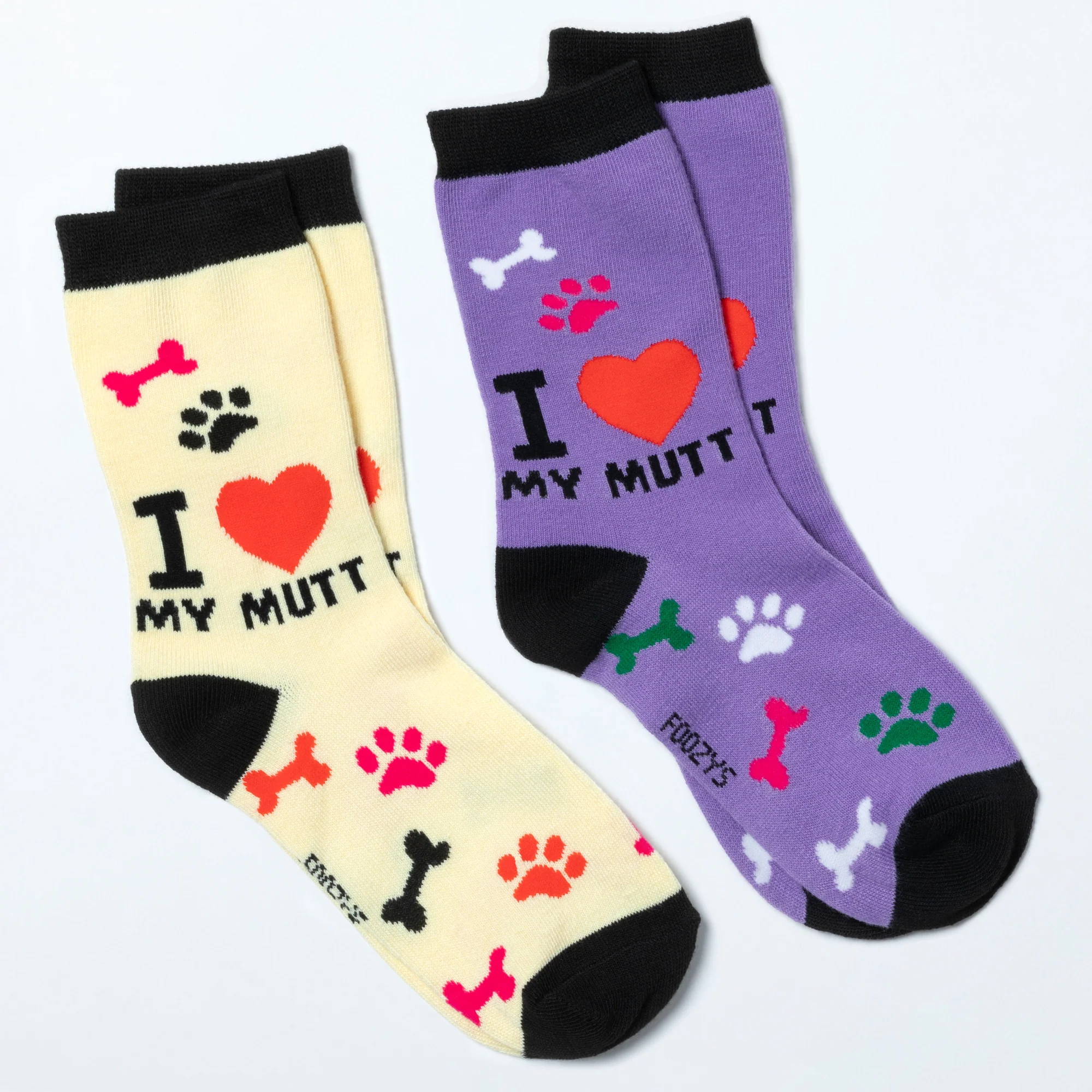 Foozys&reg; Women's Crew Socks - Set of 2 Pairs - Image 2