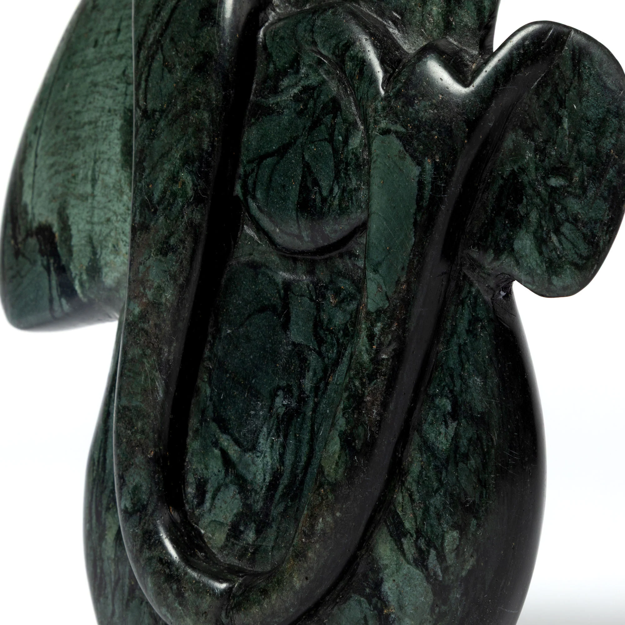 Hand-Carved Serpentine Stone Wildlife Figurine - Image 2