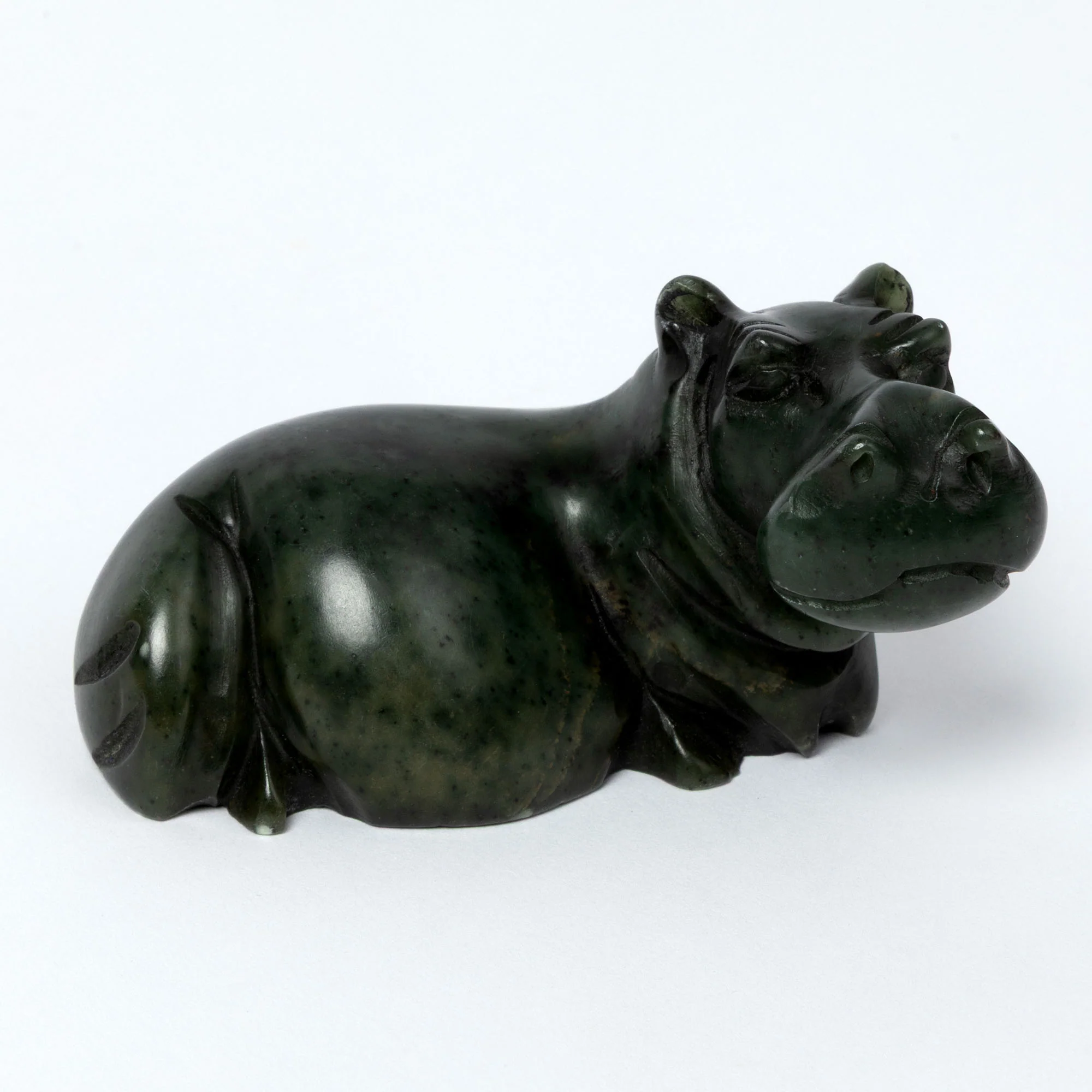 Hand-Carved Serpentine Stone Wildlife Figurine - Image 4