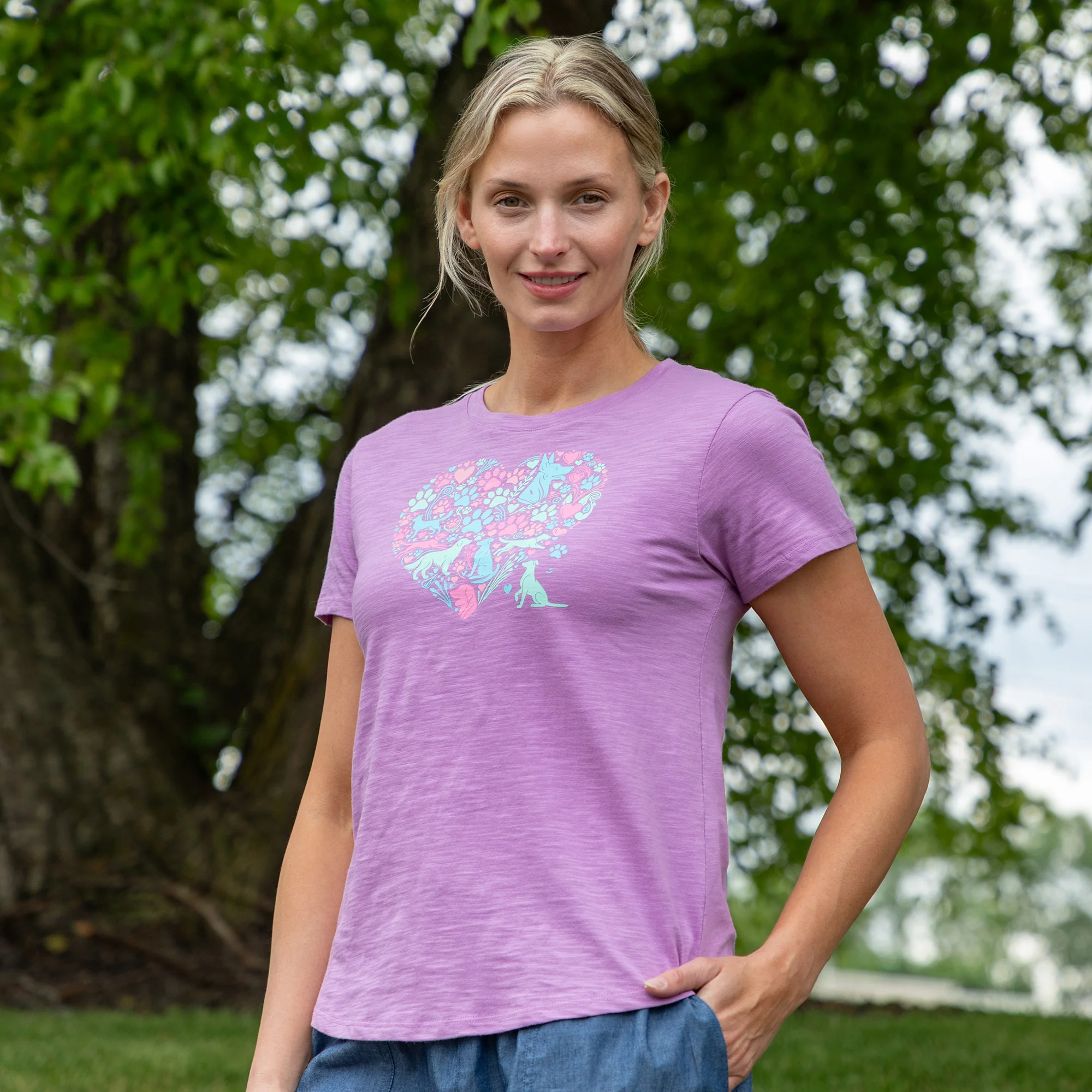 Heart & Pets Cotton Slub Tee - Image 12