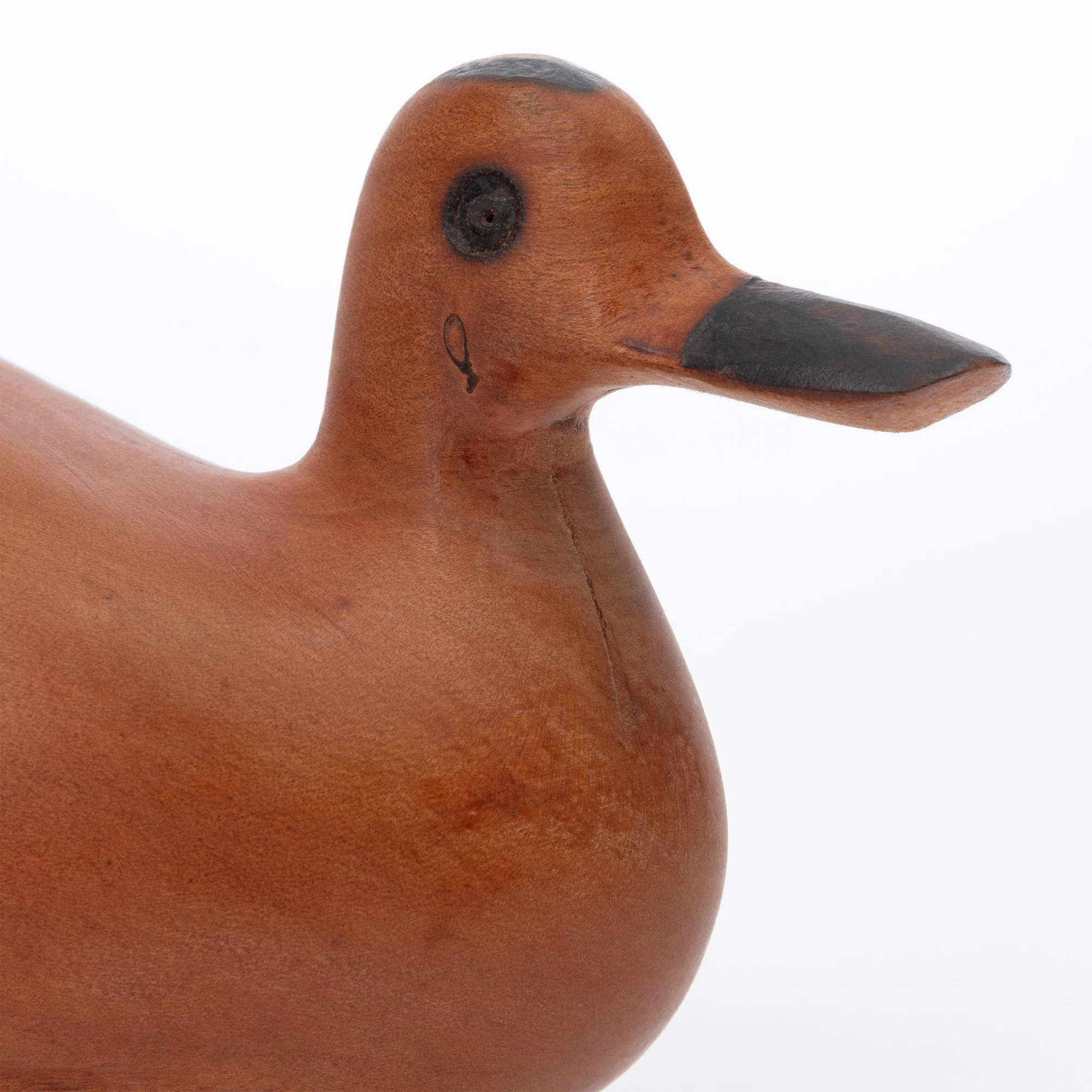 Hand-Carved Wooden Duck Sculpture - Image 2