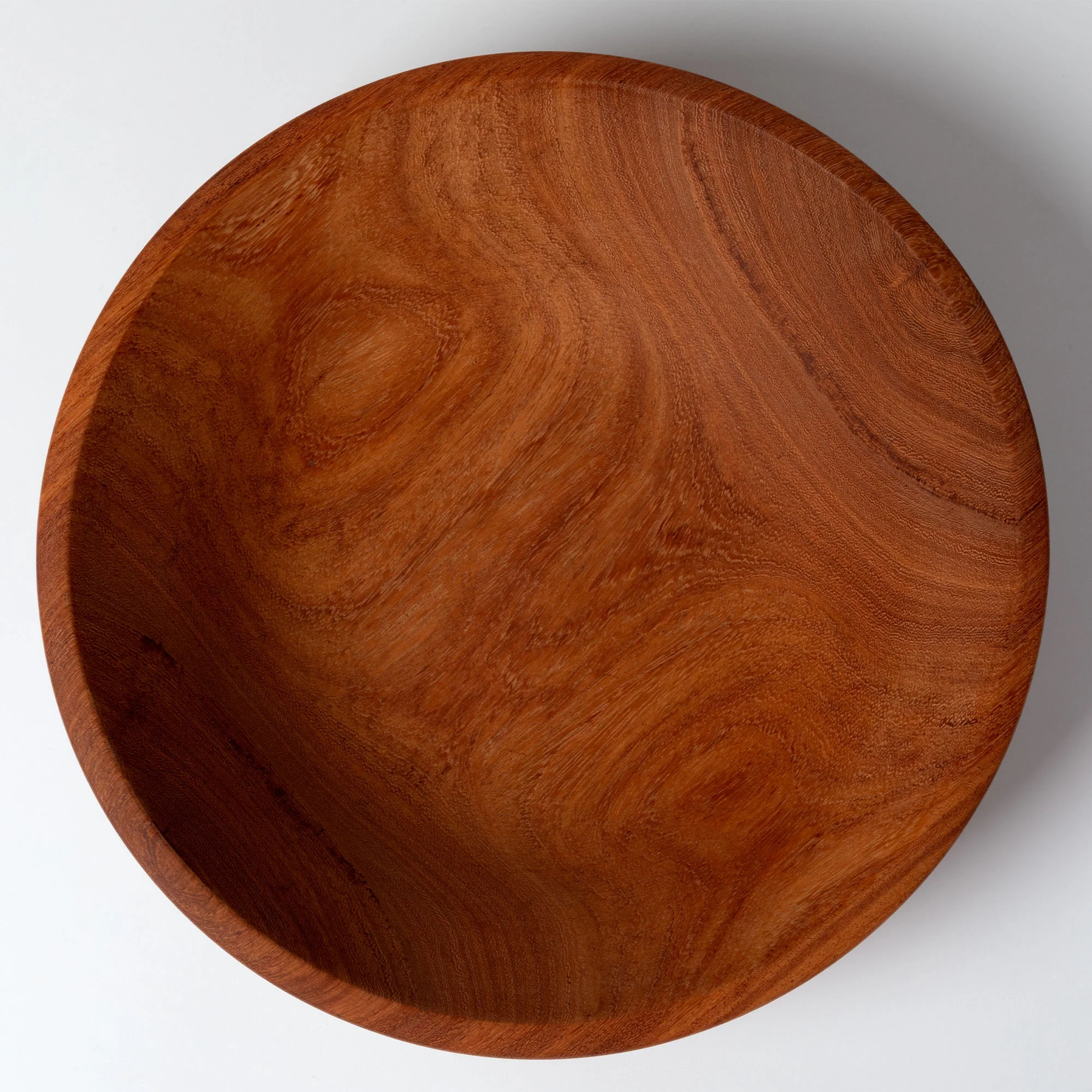 Hand-Carved Mahogany Wooden Bowl - Image 5