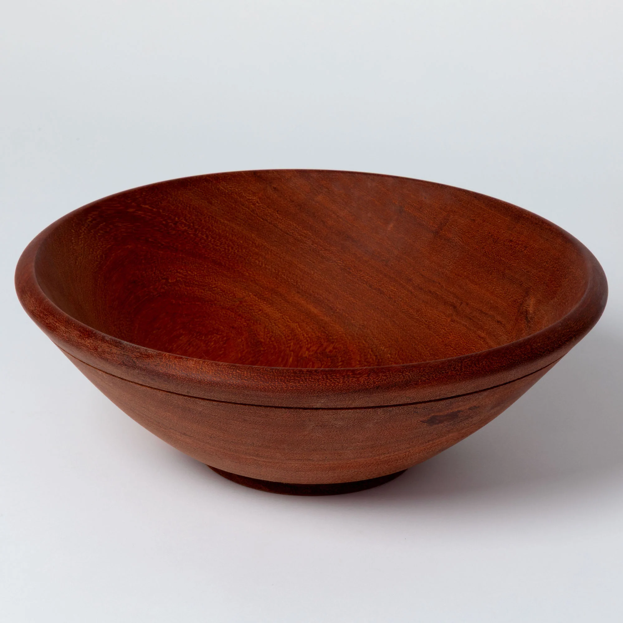 Hand-Carved Mahogany Wooden Bowl - Image 7
