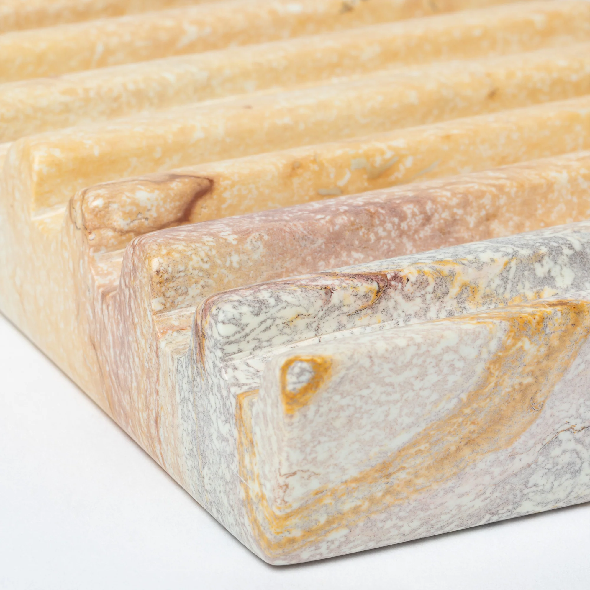 Hand-carved Soapstone Soap Dish with Ridges - Image 7