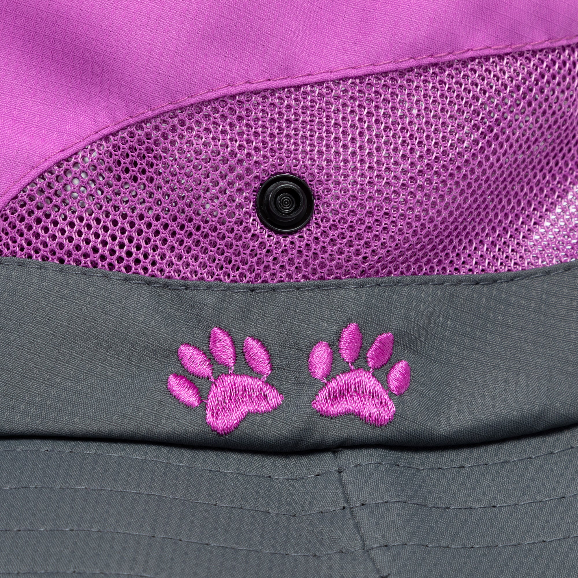 Paw Print Embroidered Breathable Sun Hat With Ponytail Hole - Image 18