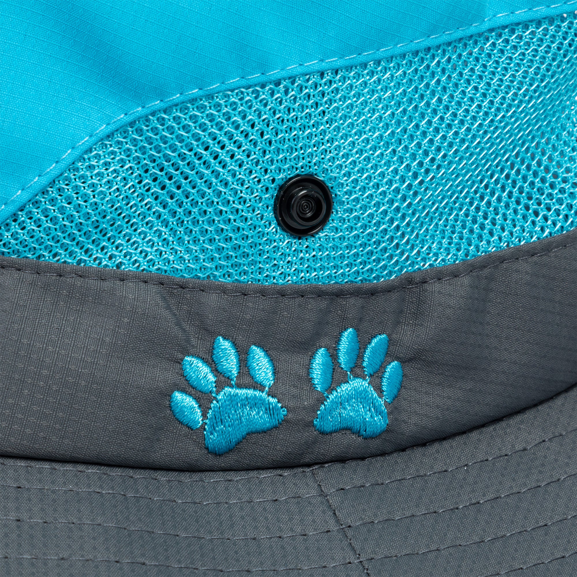 Paw Print Embroidered Breathable Sun Hat With Ponytail Hole - Image 29