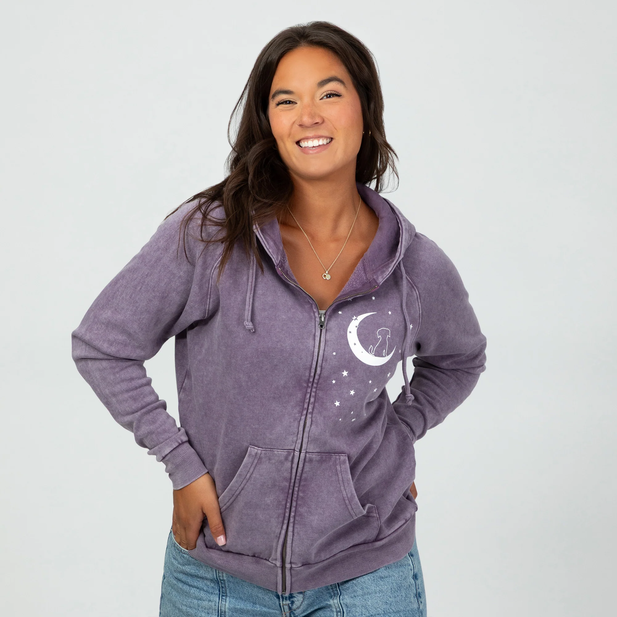 Pet & Moon Mineral Wash Zip Hoodie - Image 12