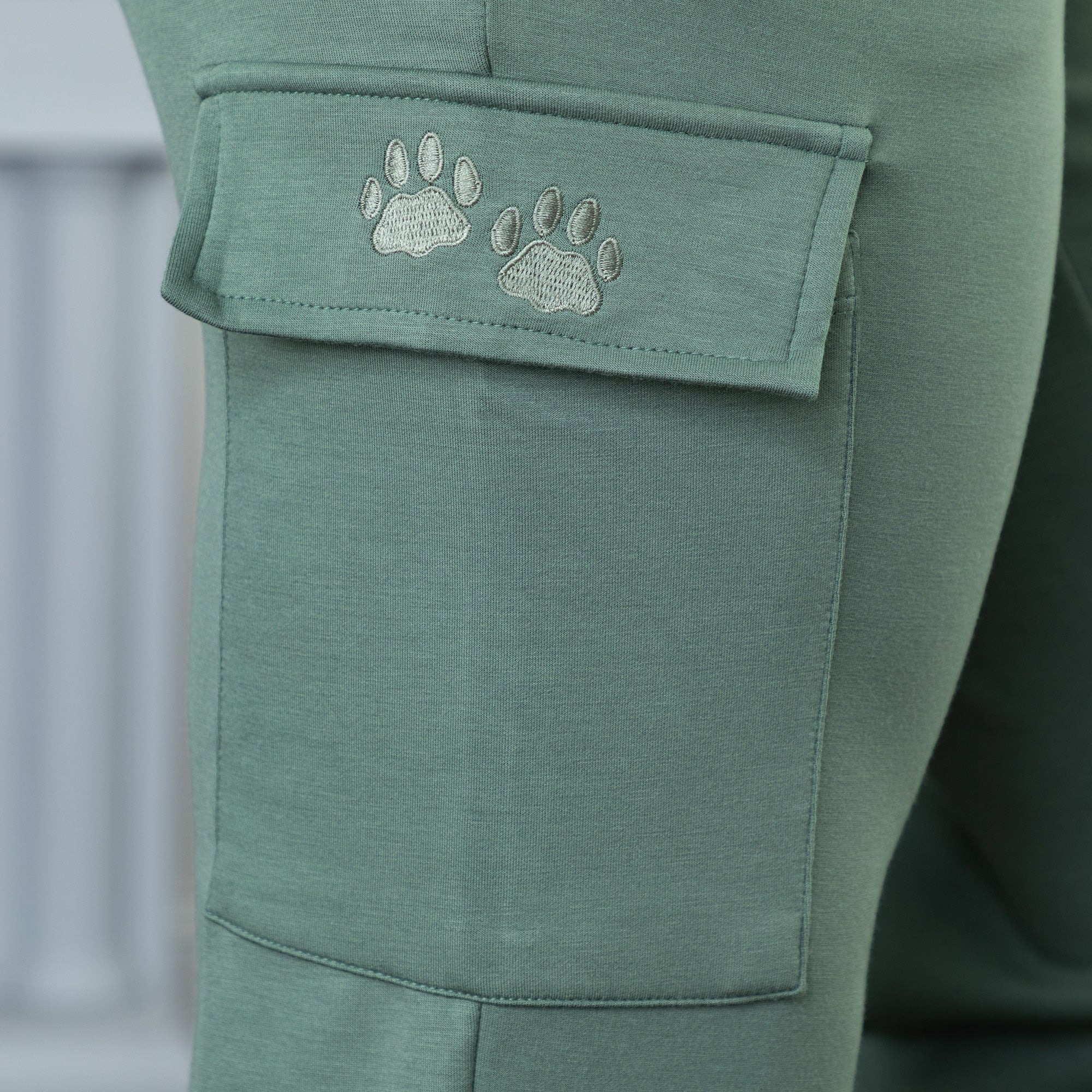 Paw Print Casual Cargo Pants - Image 10