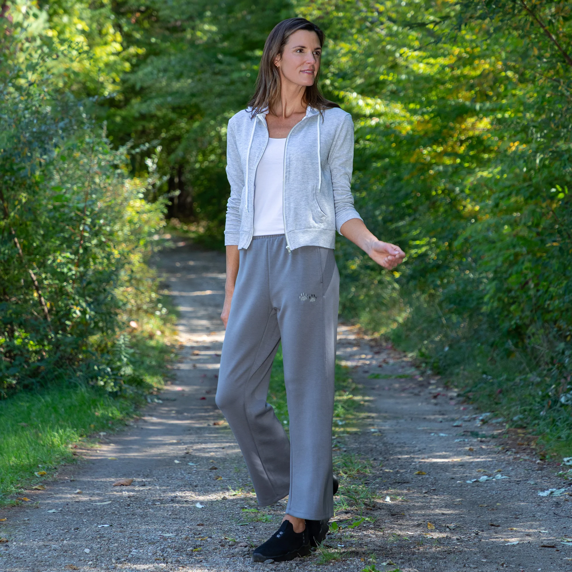 Paw Print Side Panel Flare Pants with Pockets - Image 2