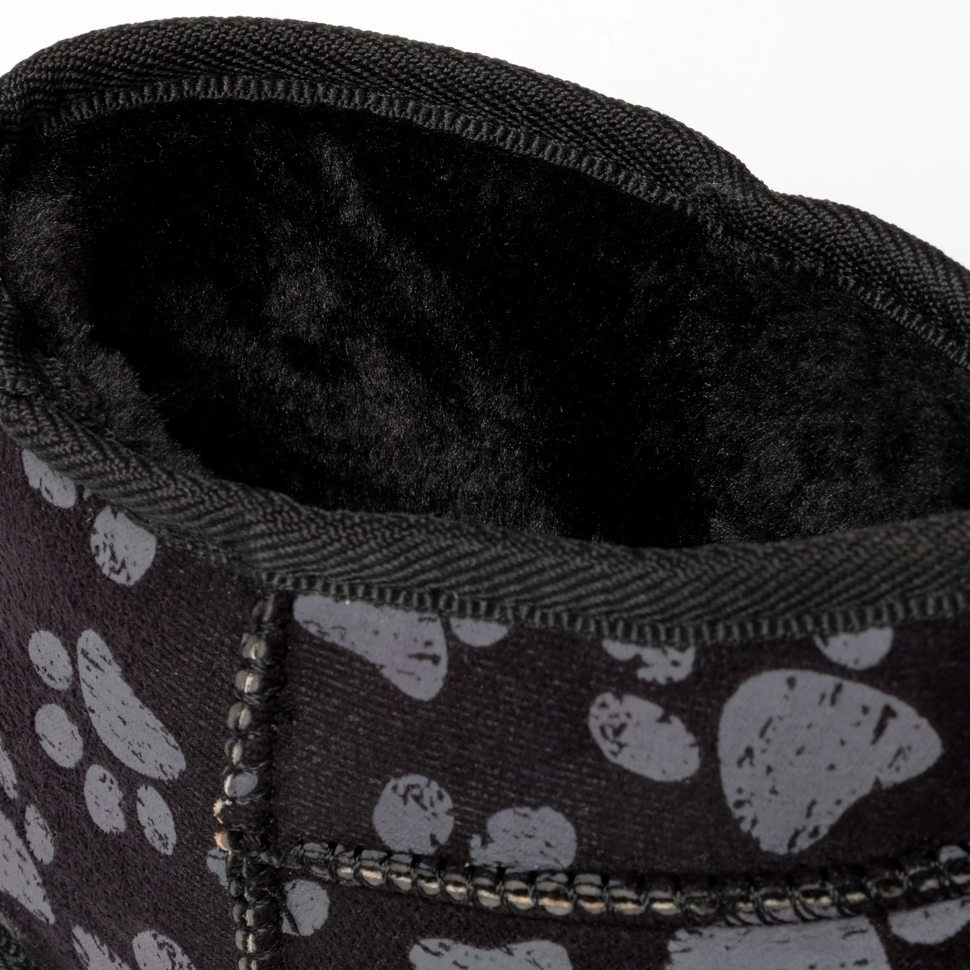All Over Paws Faux Suede Slide-in Ankle Boots - Image 9