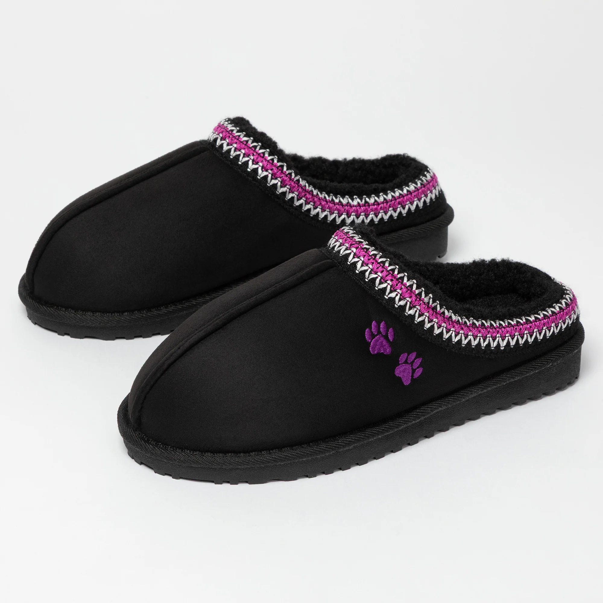 Paw Print Embroidered Indoor/Outdoor Slide-in Slipper Shoes - Image 21