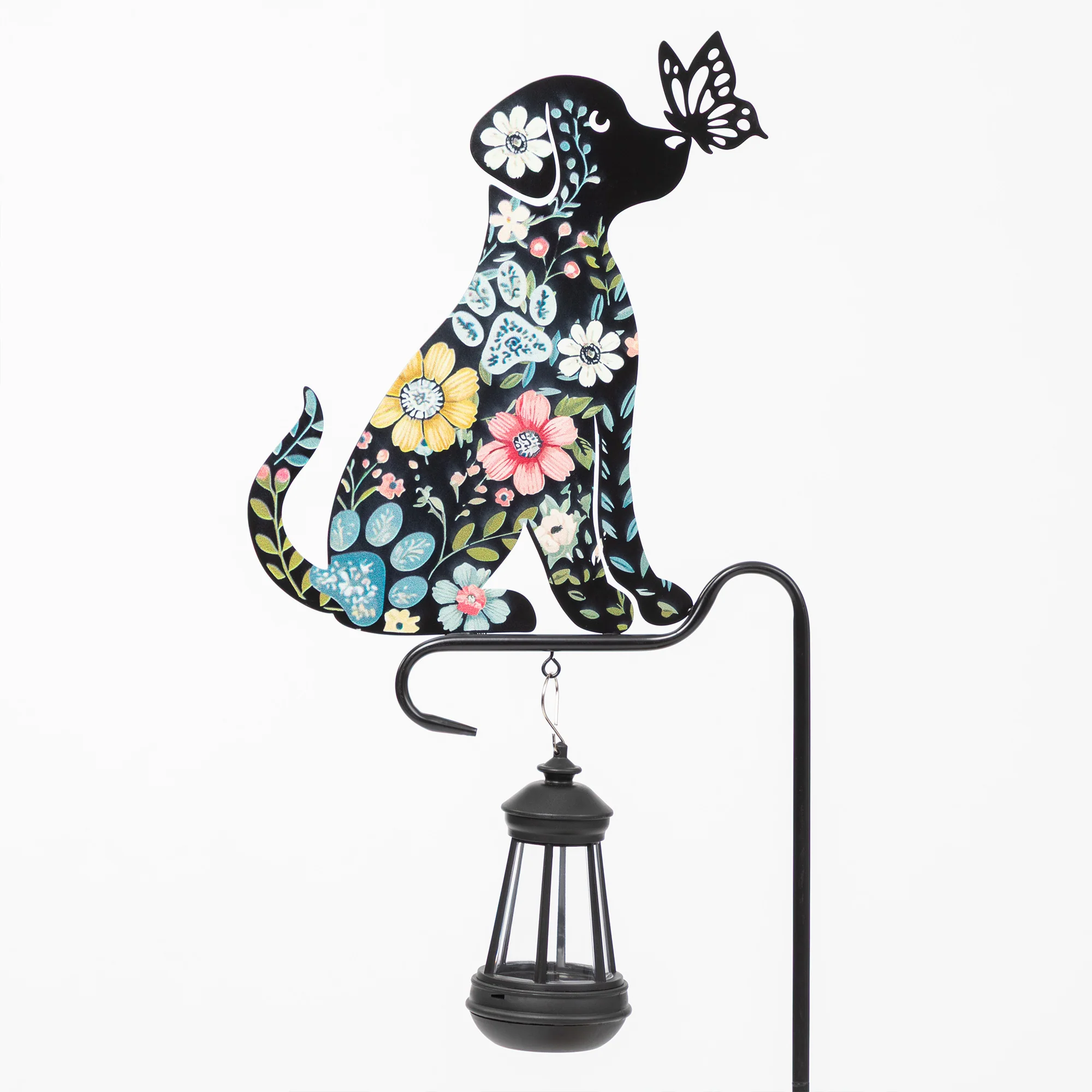 Floral Pet Silhouette Solar Light Garden Stake - Image 11